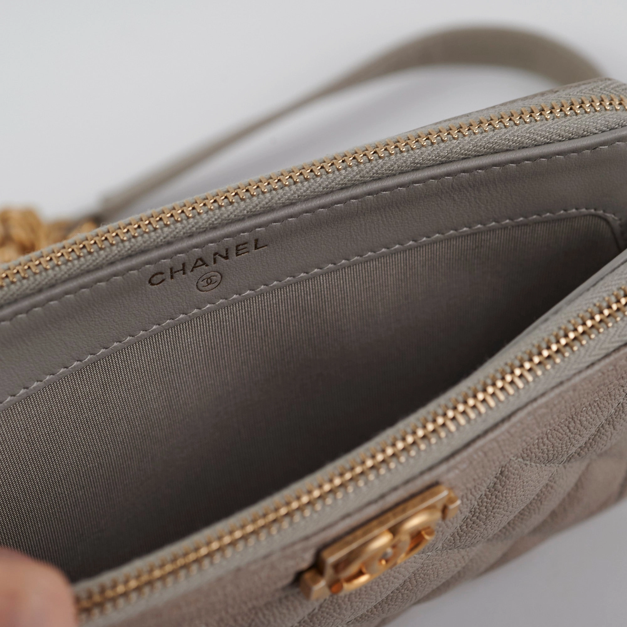 Chanel Two Toned Clutch on Chain