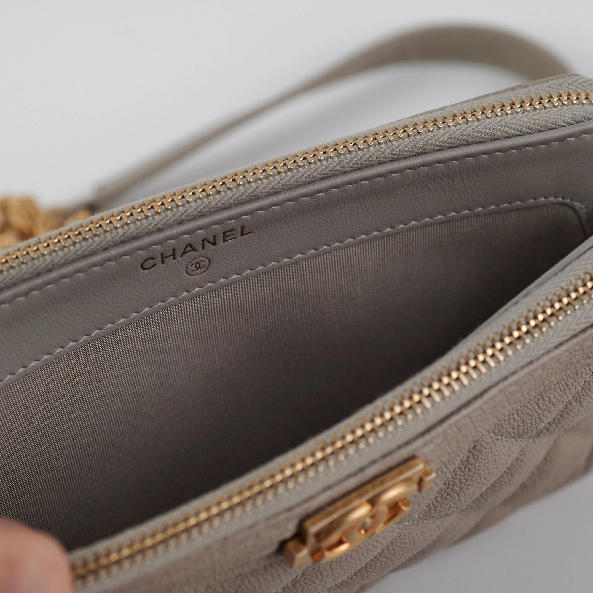 Chanel Two Toned Clutch on Chain