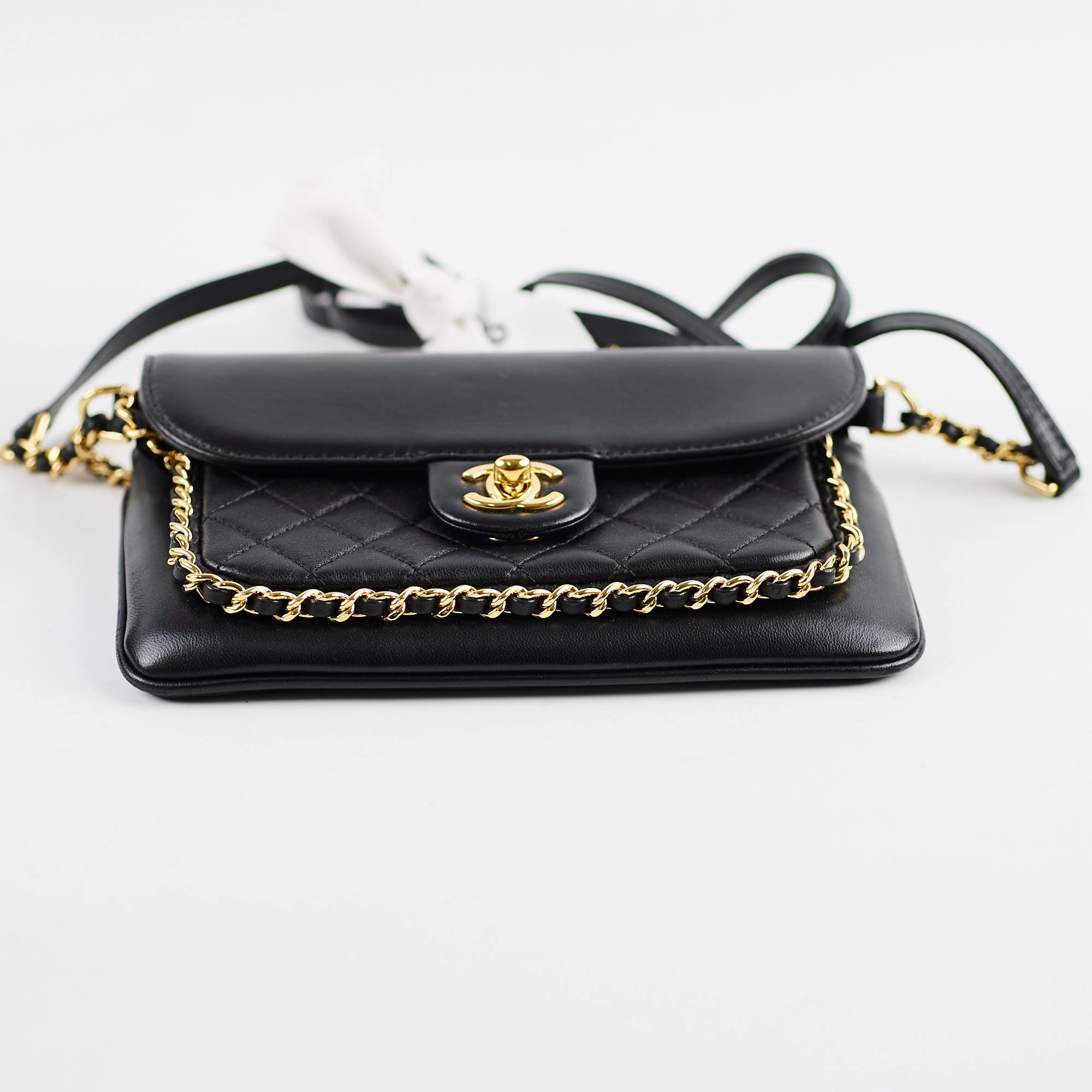 Chanel Unchained Flap Crossbody Bag Black