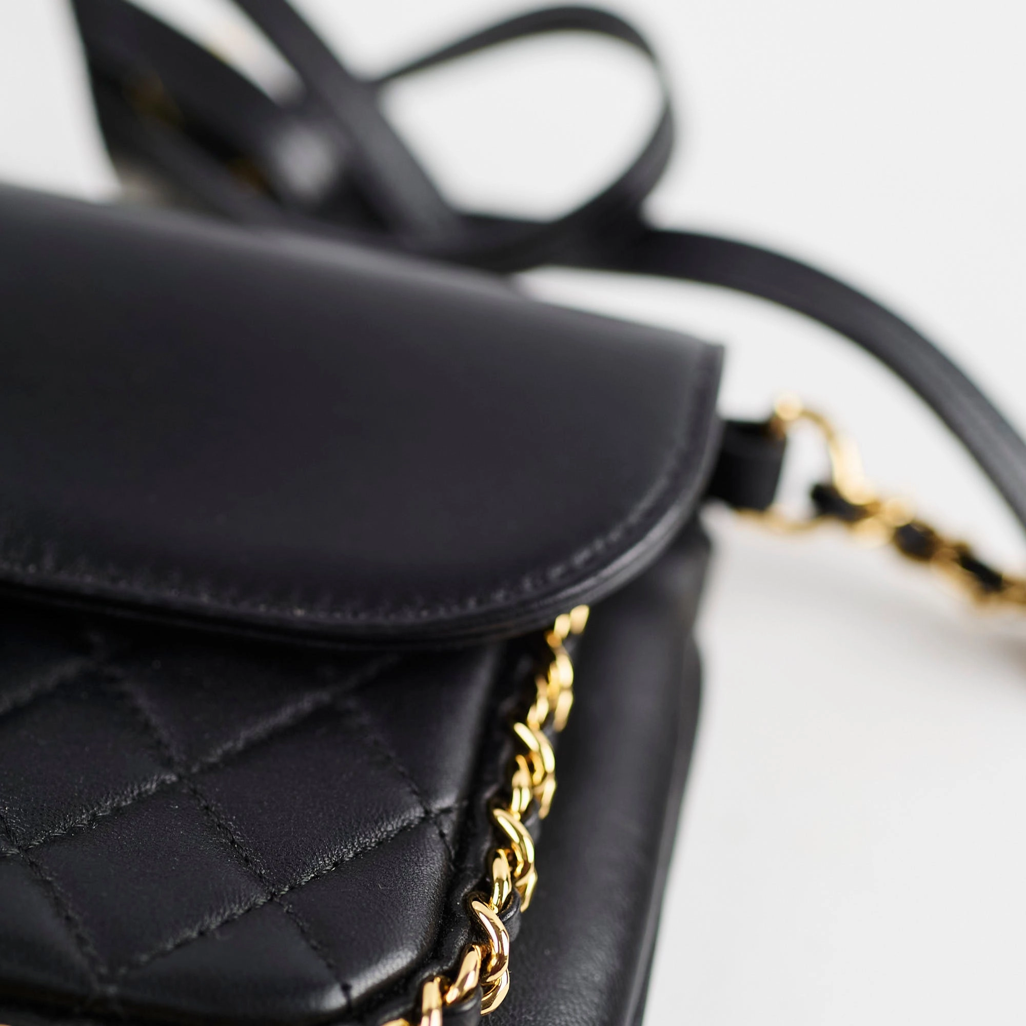Chanel Unchained Flap Crossbody Bag Black