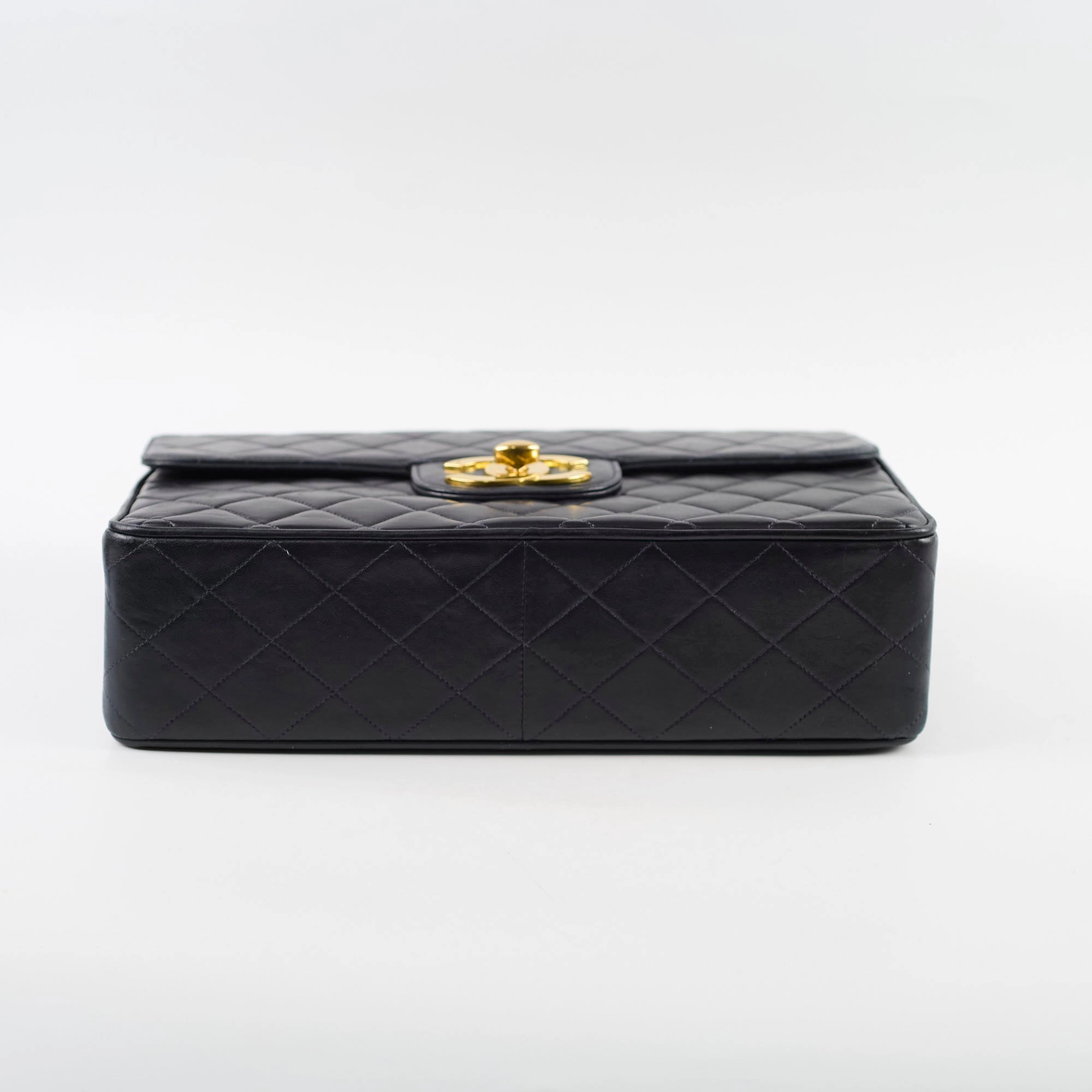 Chanel Vintage 24k Lambskin Jumbo XL Flap