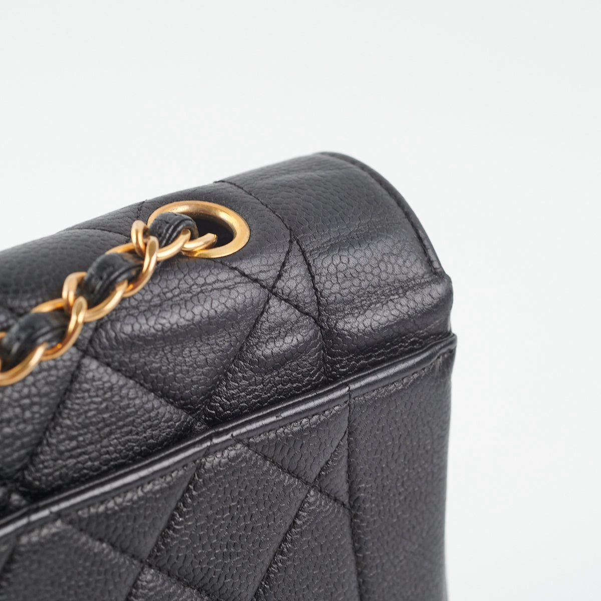 Chanel Vintage Caviar Medium Diana Flap Bag Black