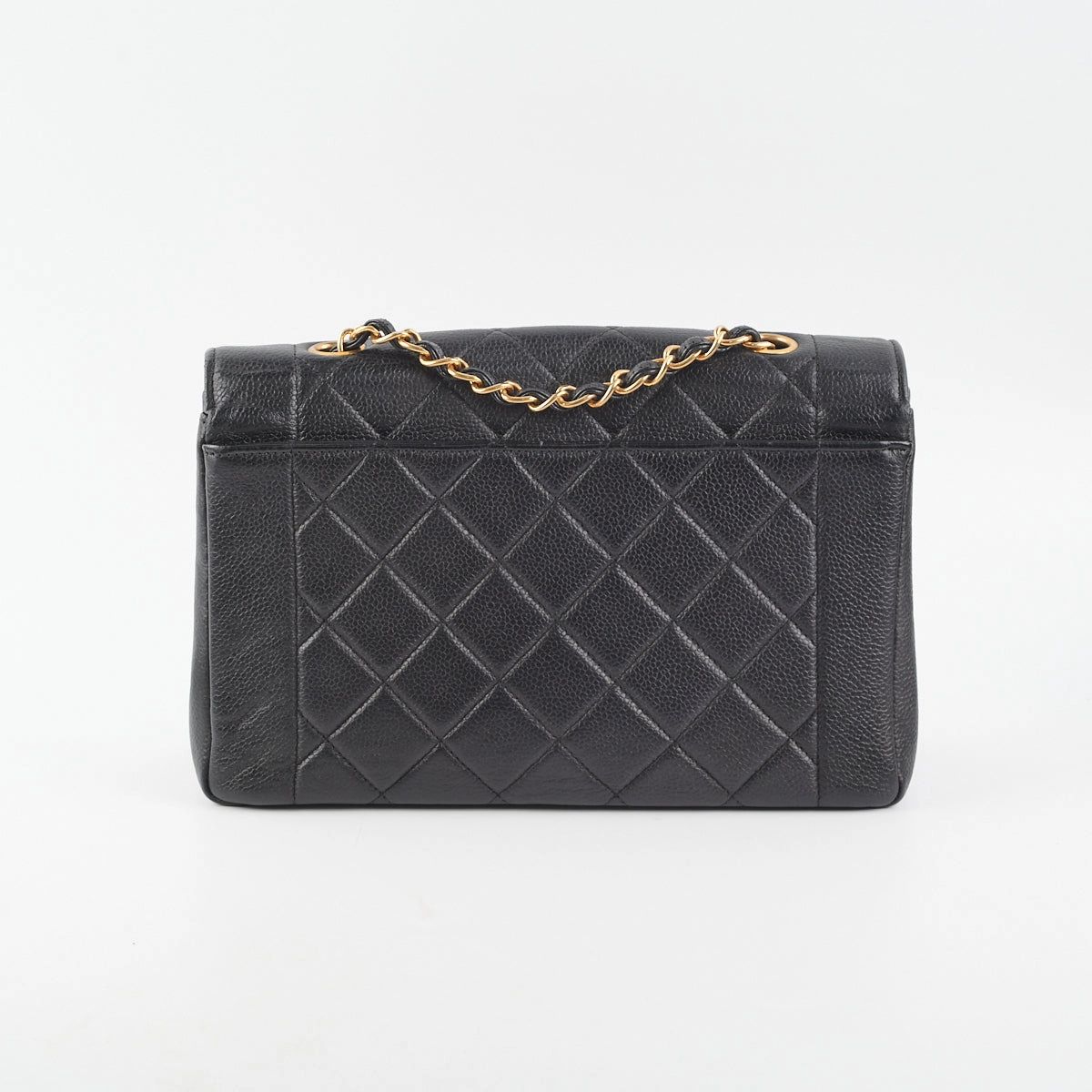 Chanel Vintage Caviar Medium Diana Flap Bag Black