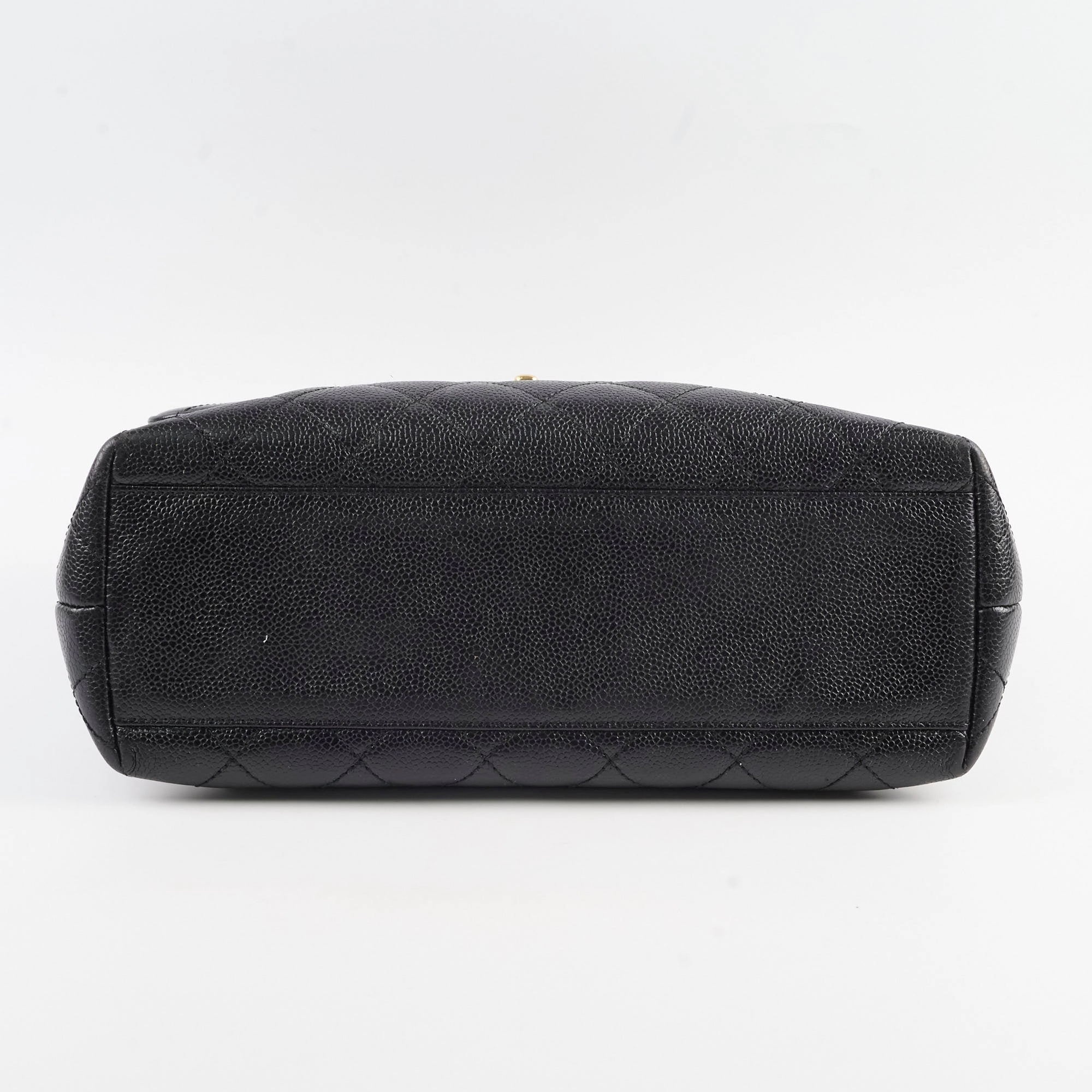 Chanel Vintage Kelly Top Handle Black Caviar GHW