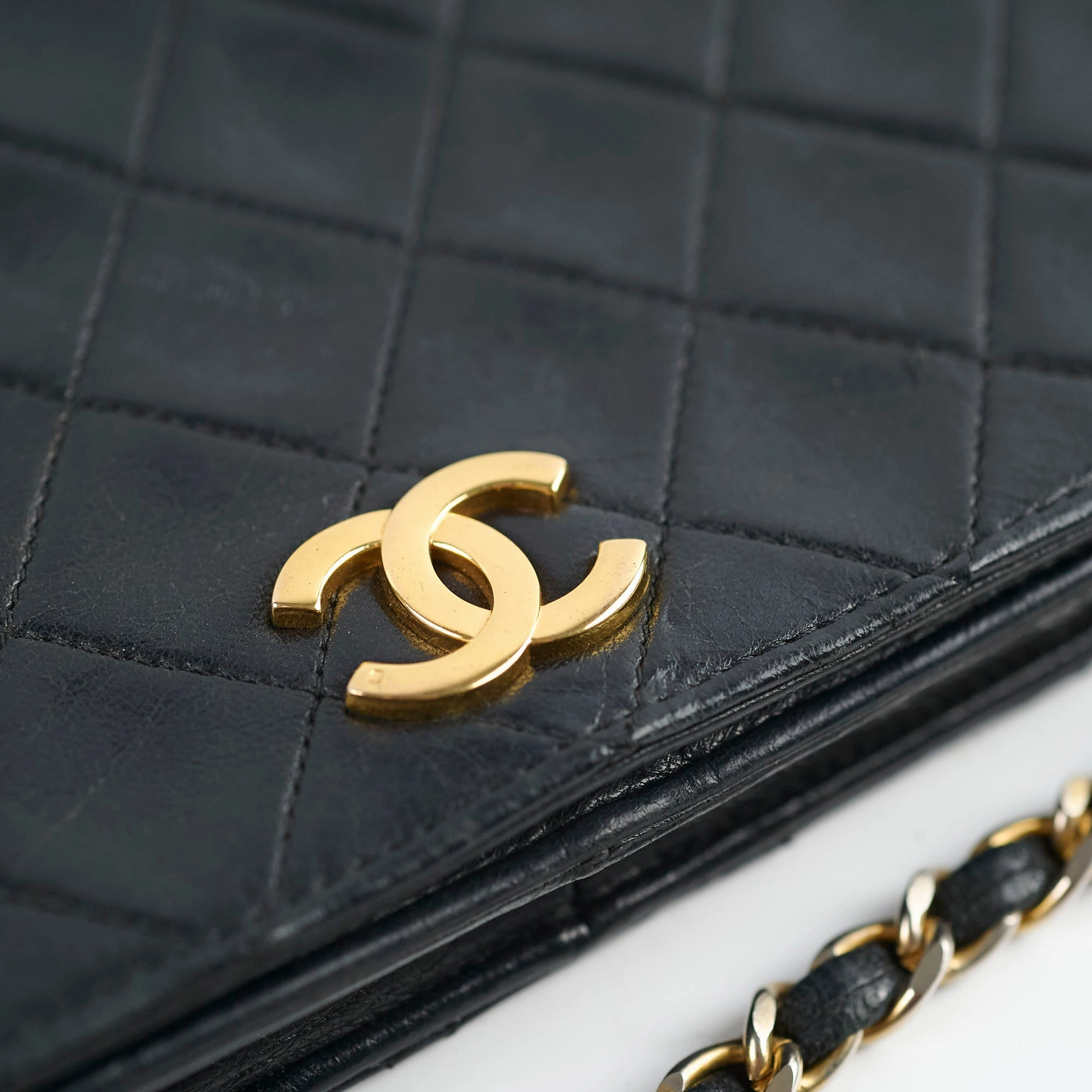 Chanel Vintage Lambskin Flap Bag Black