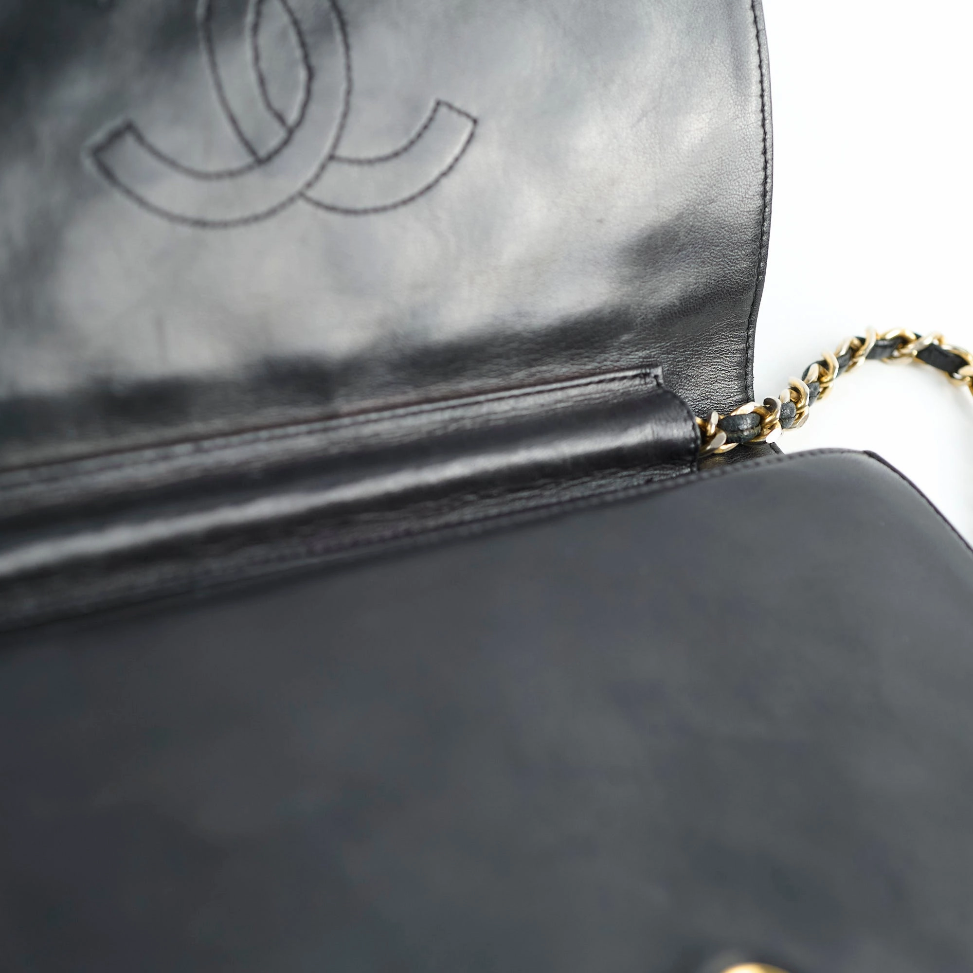 Chanel Vintage Lambskin Flap Bag Black