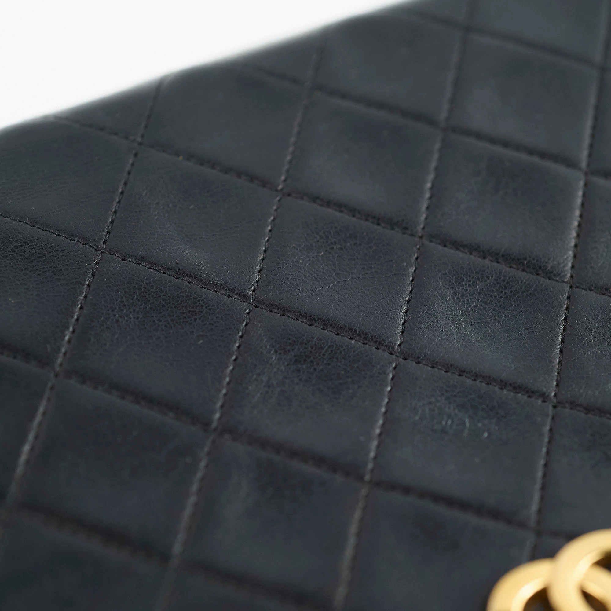 Chanel Vintage Lambskin Flap Bag Black