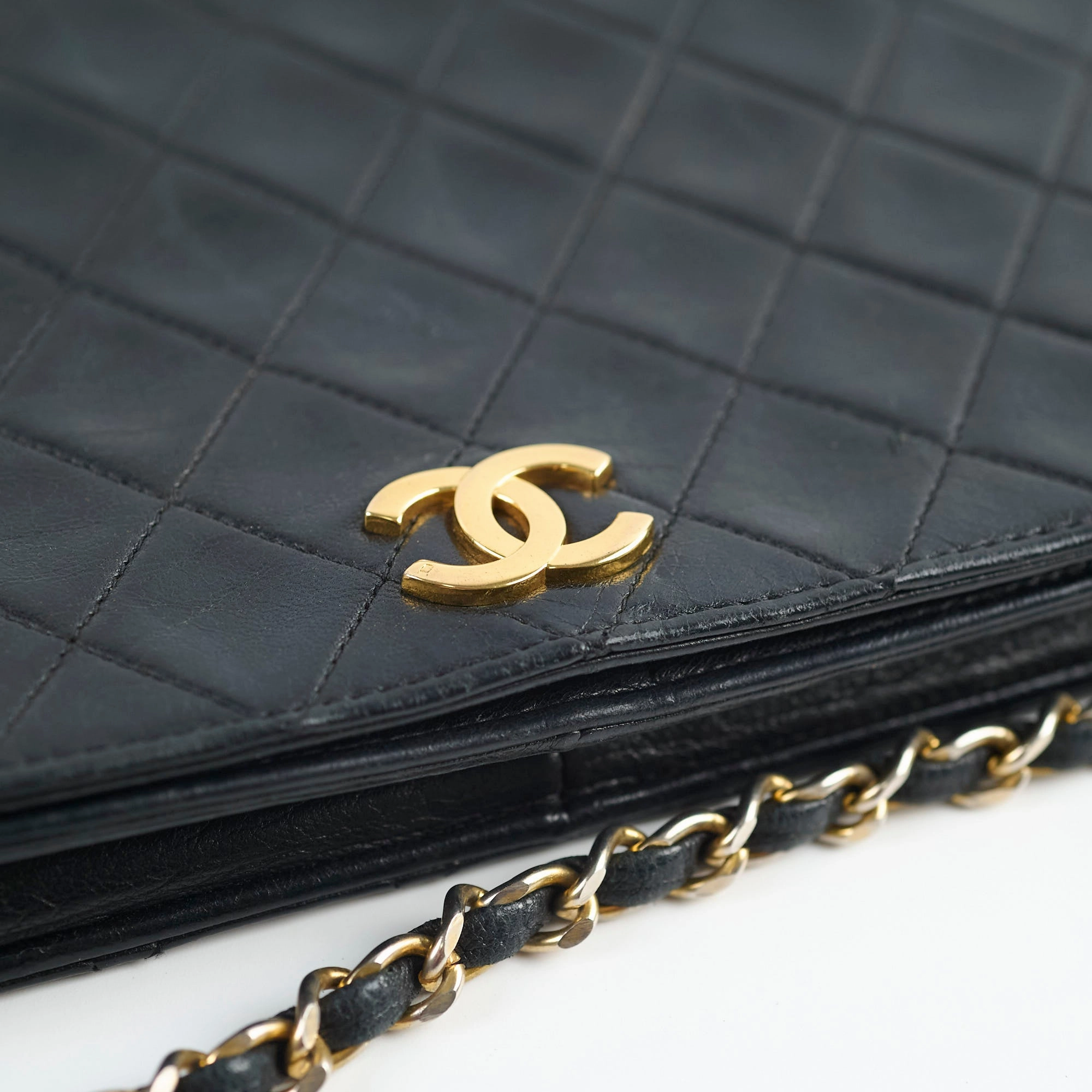 Chanel Vintage Lambskin Flap Bag Black