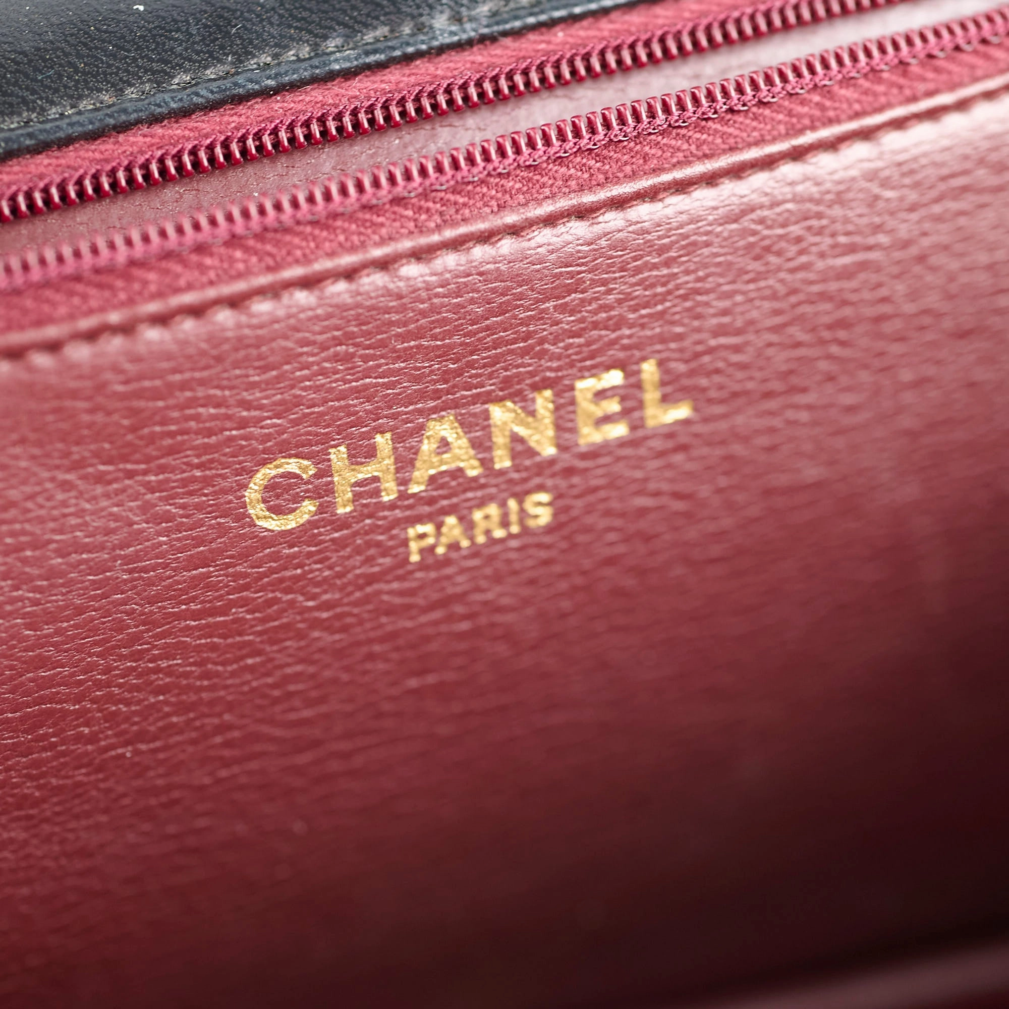 Chanel Vintage Lambskin Flap Bag Black