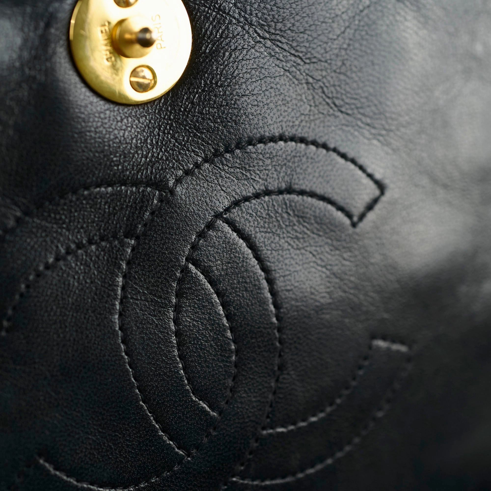 Chanel Vintage Lambskin Flap Bag Black
