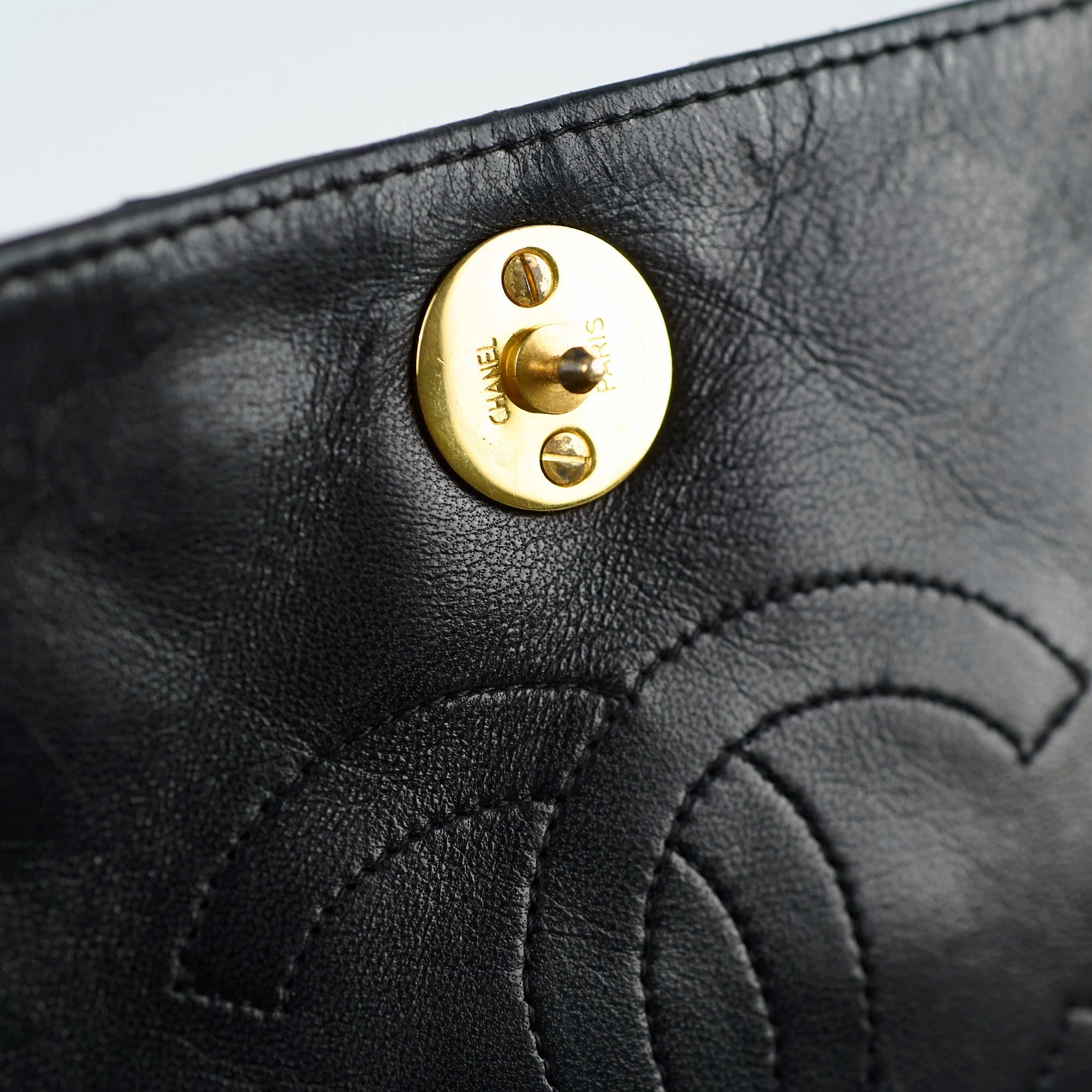 Chanel Vintage Lambskin Flap Bag Black