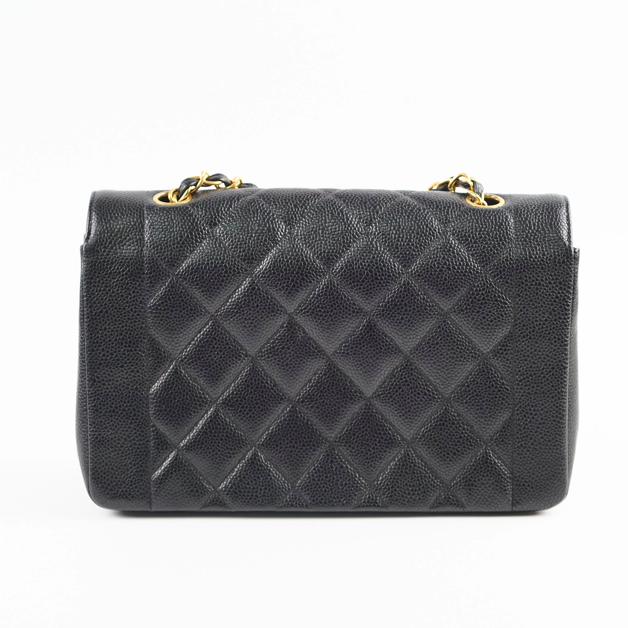 Chanel Vintage Medium Caviar Diana Bag Black