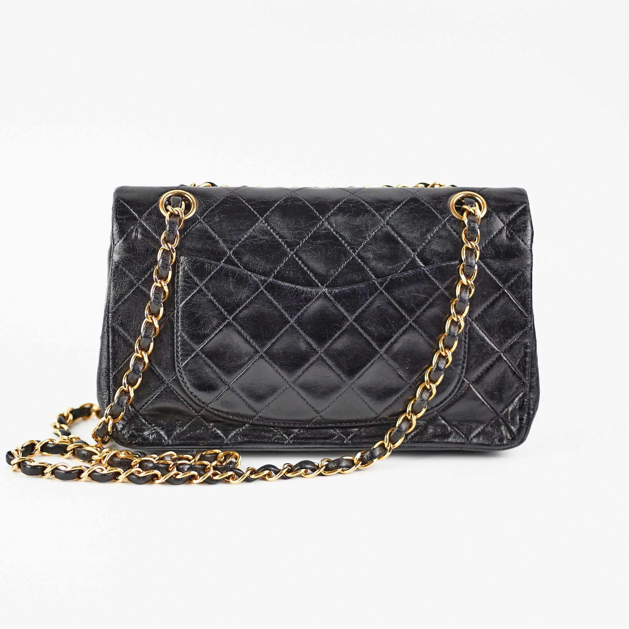 Chanel Vintage Small Classic Flap Lambskin Black - Series 2