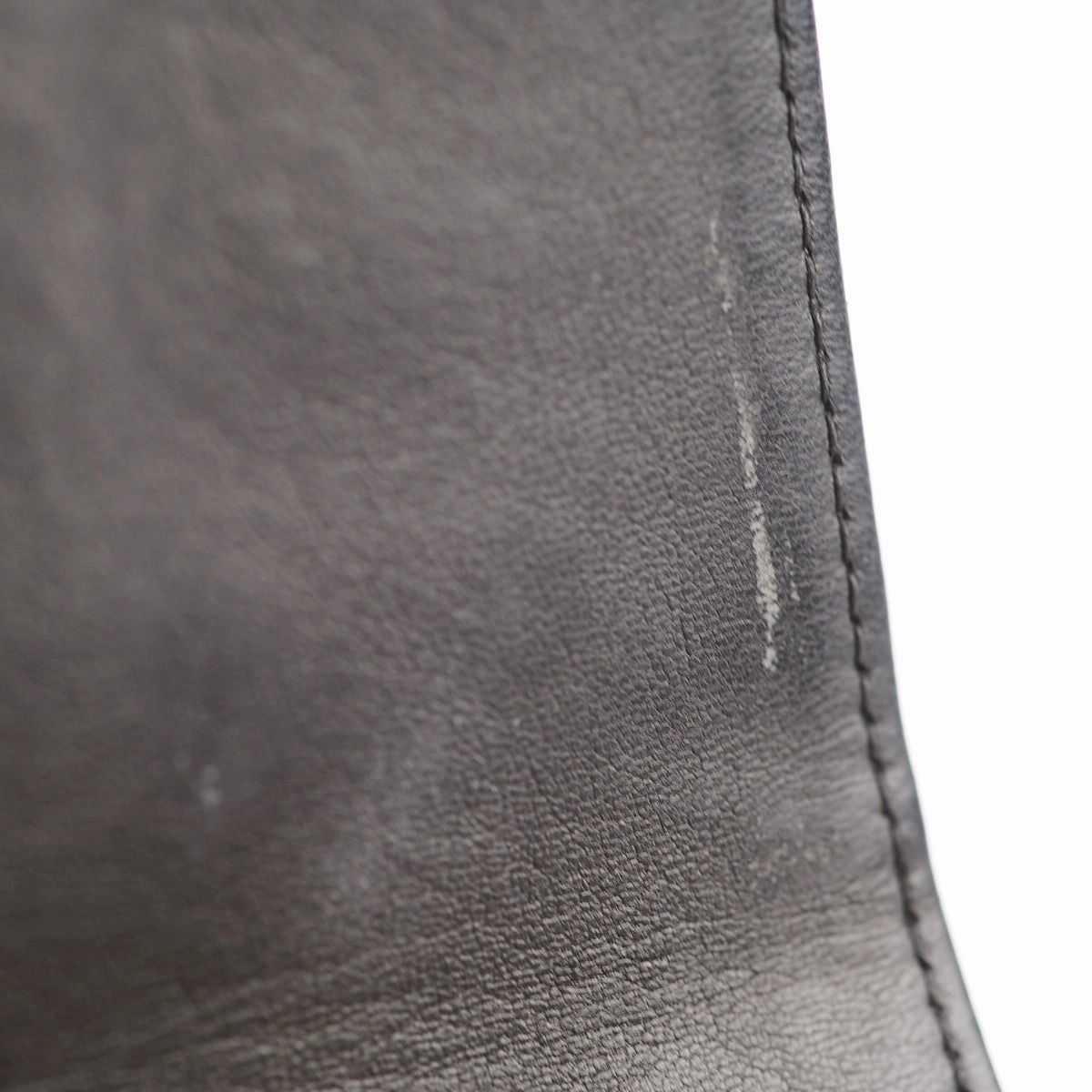 Chanel Vintage Vertical Half Flap Black Shiny Leather