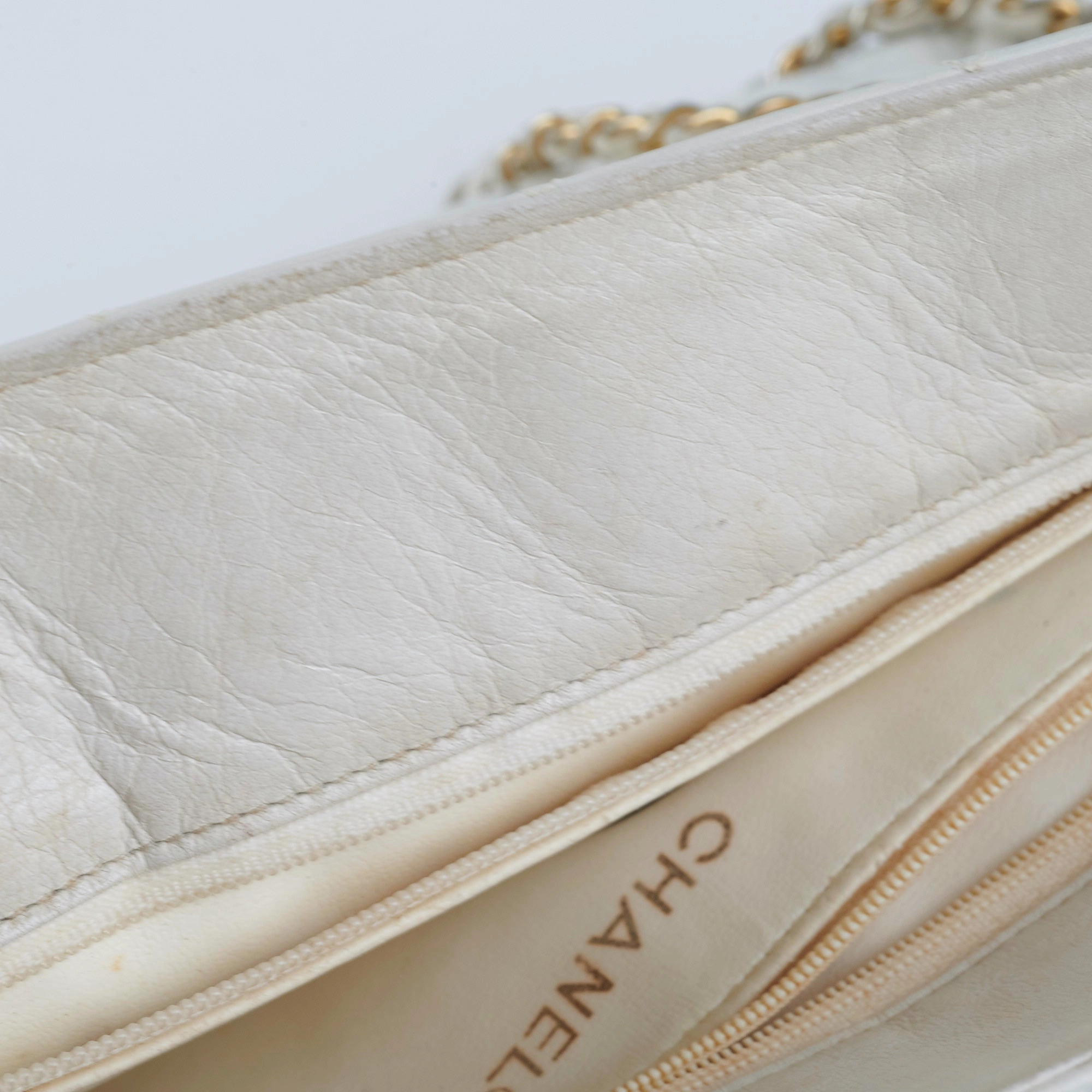 Chanel Vintage White Tote Bag