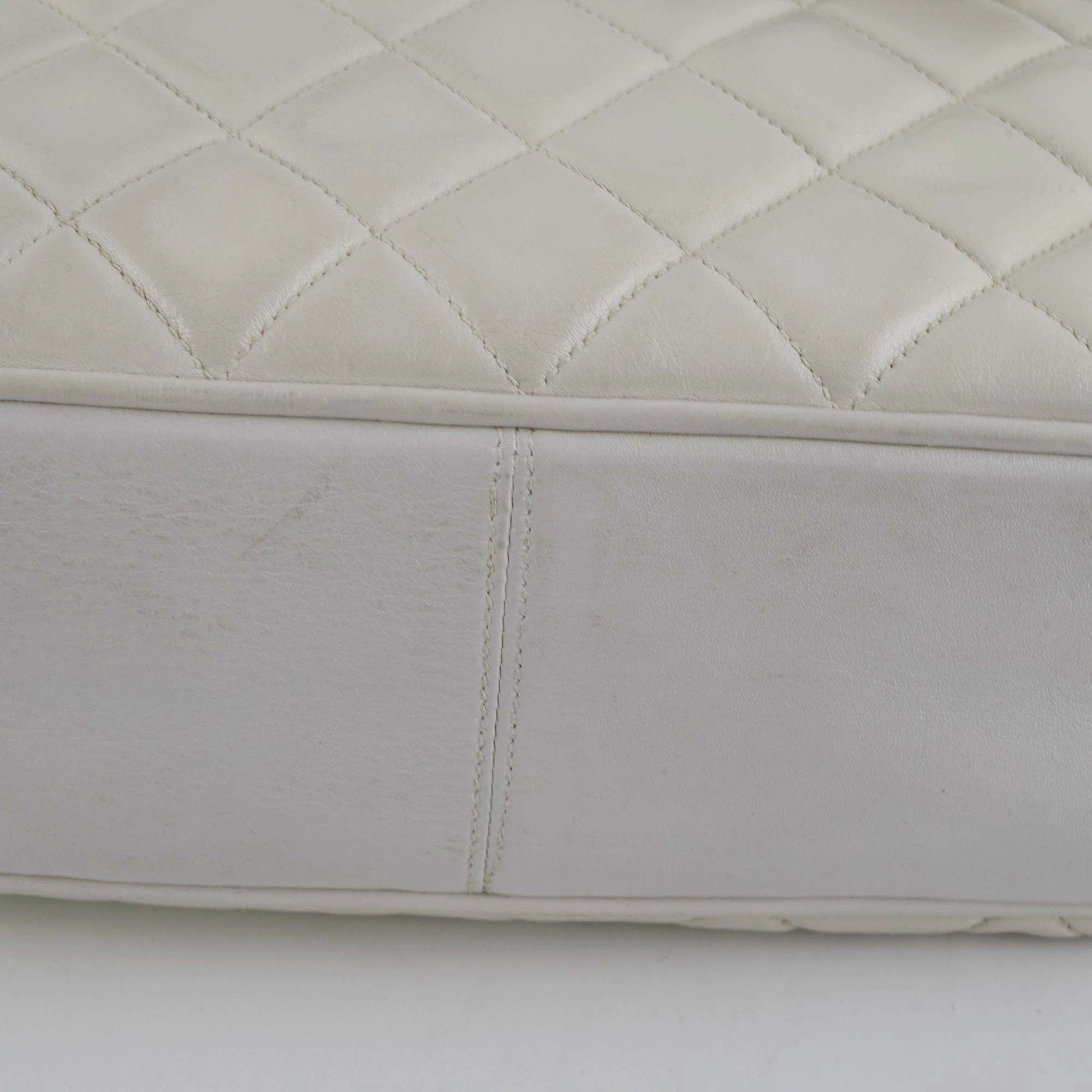 Chanel Vintage White Tote Bag
