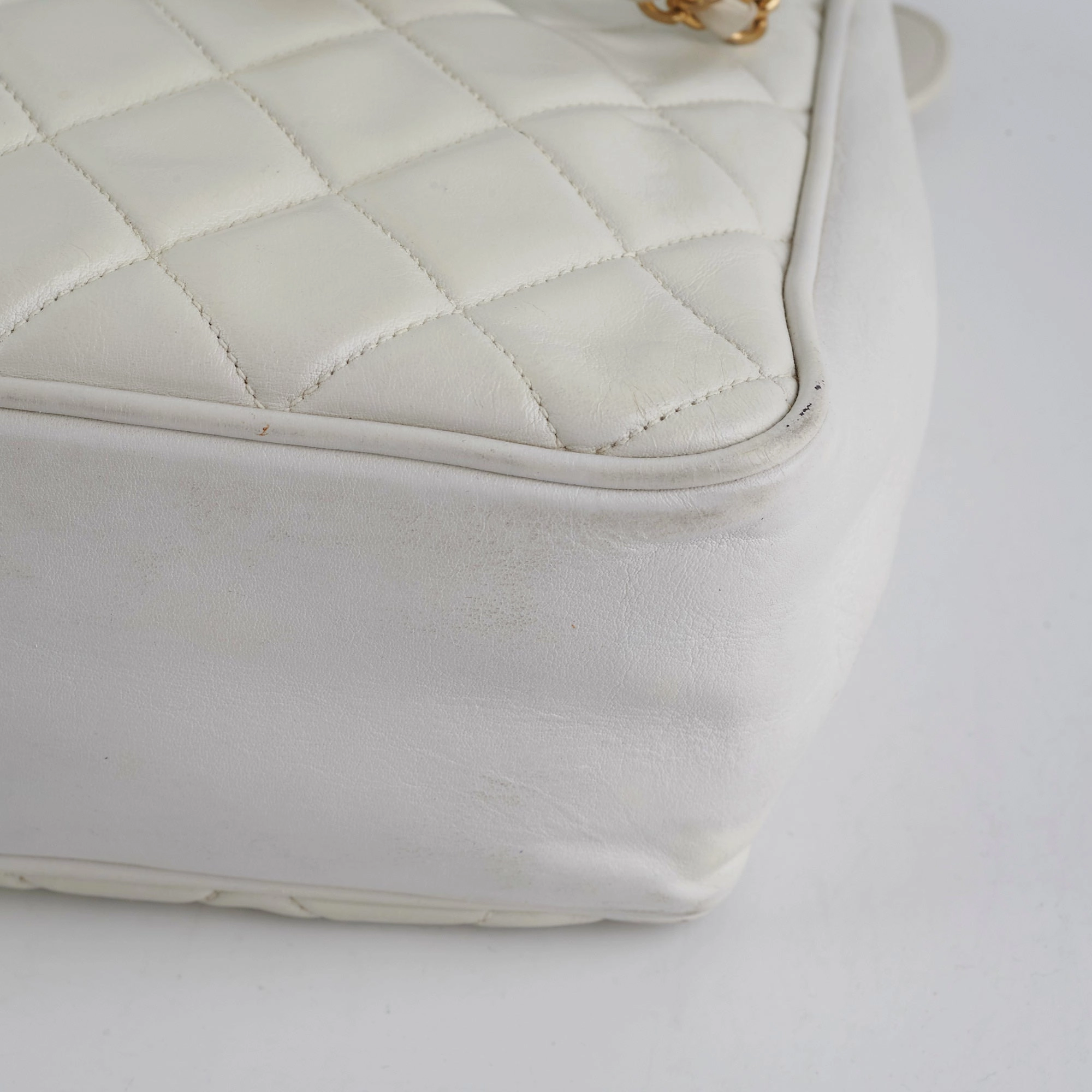 Chanel Vintage White Tote Bag
