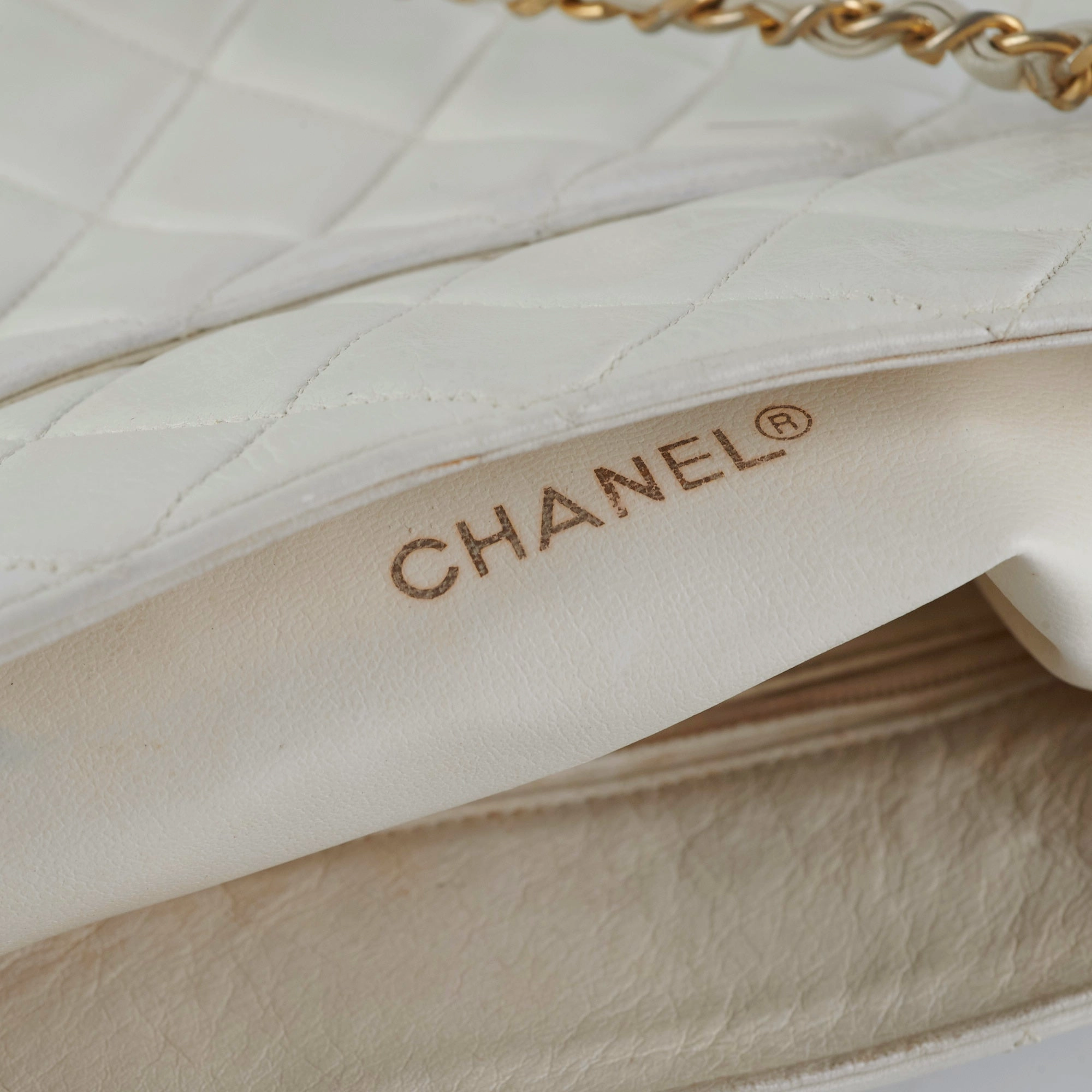 Chanel Vintage White Tote Bag
