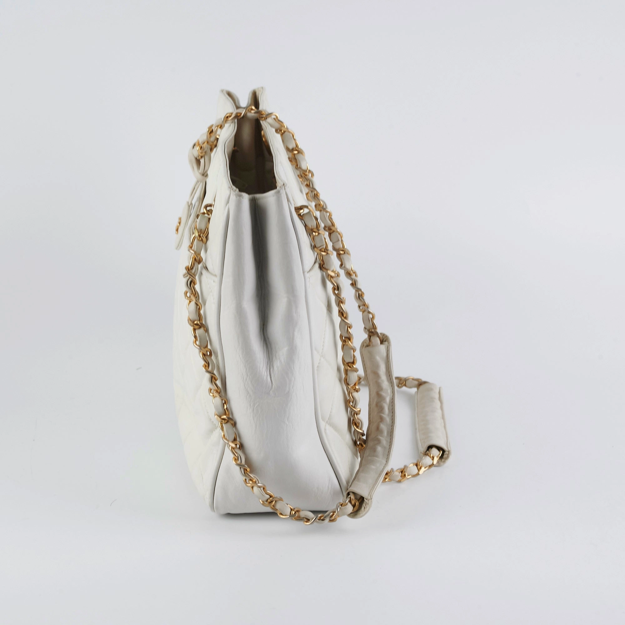 Chanel Vintage White Tote Bag