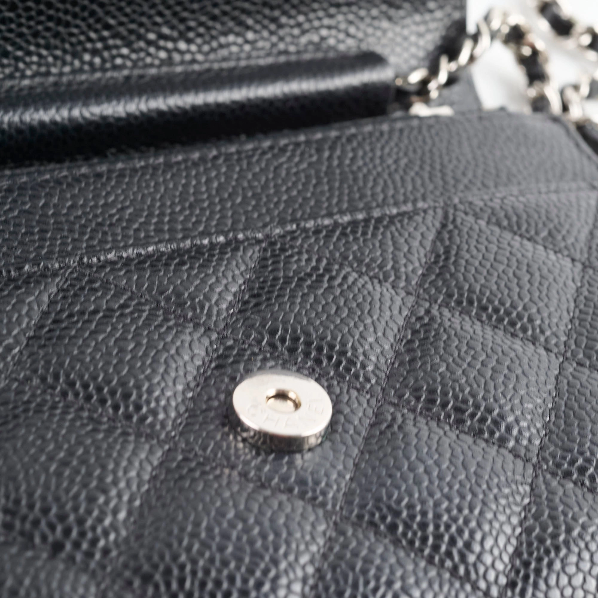 Chanel Wallet On Chain WOC Caviar Black