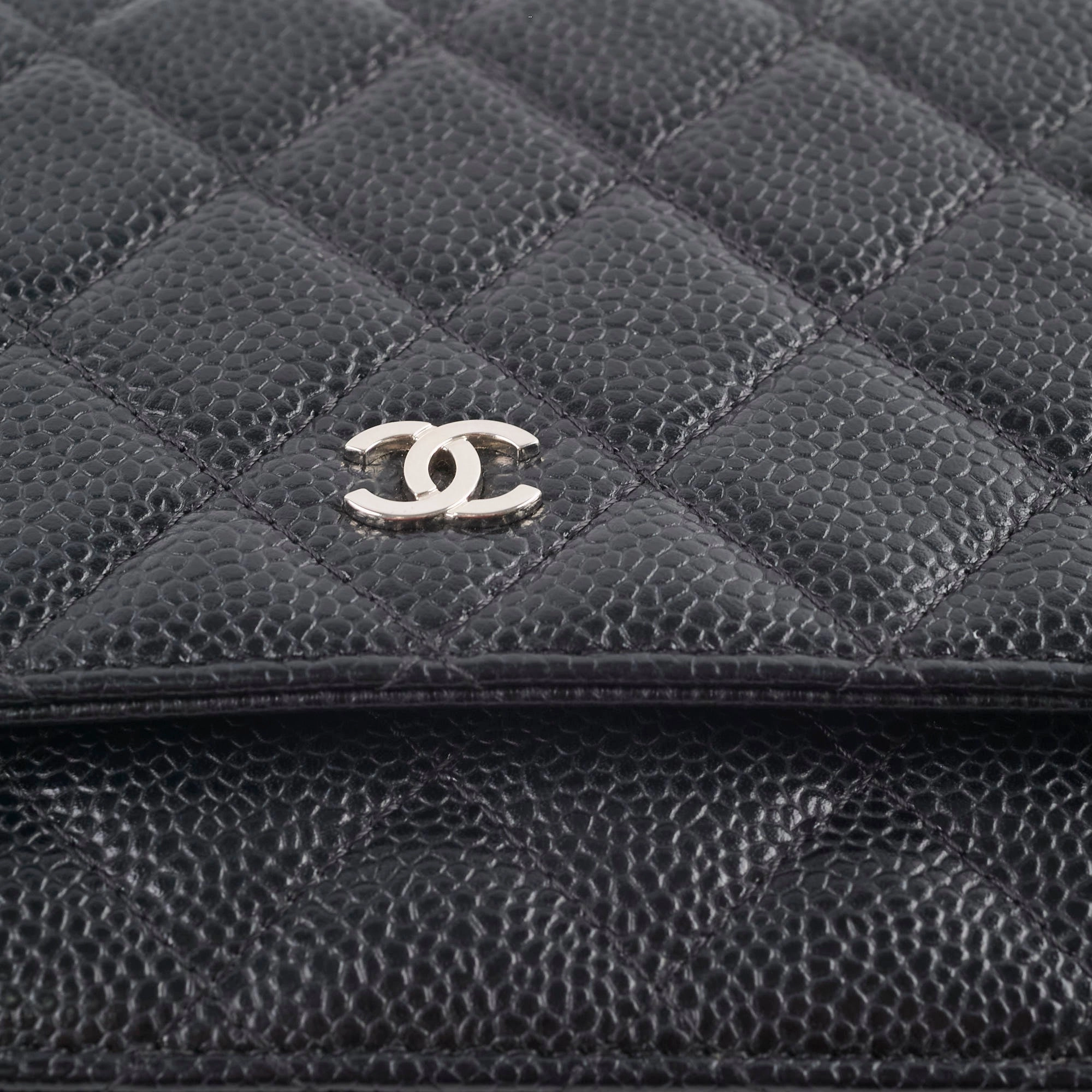 Chanel Wallet On Chain WOC Caviar Black