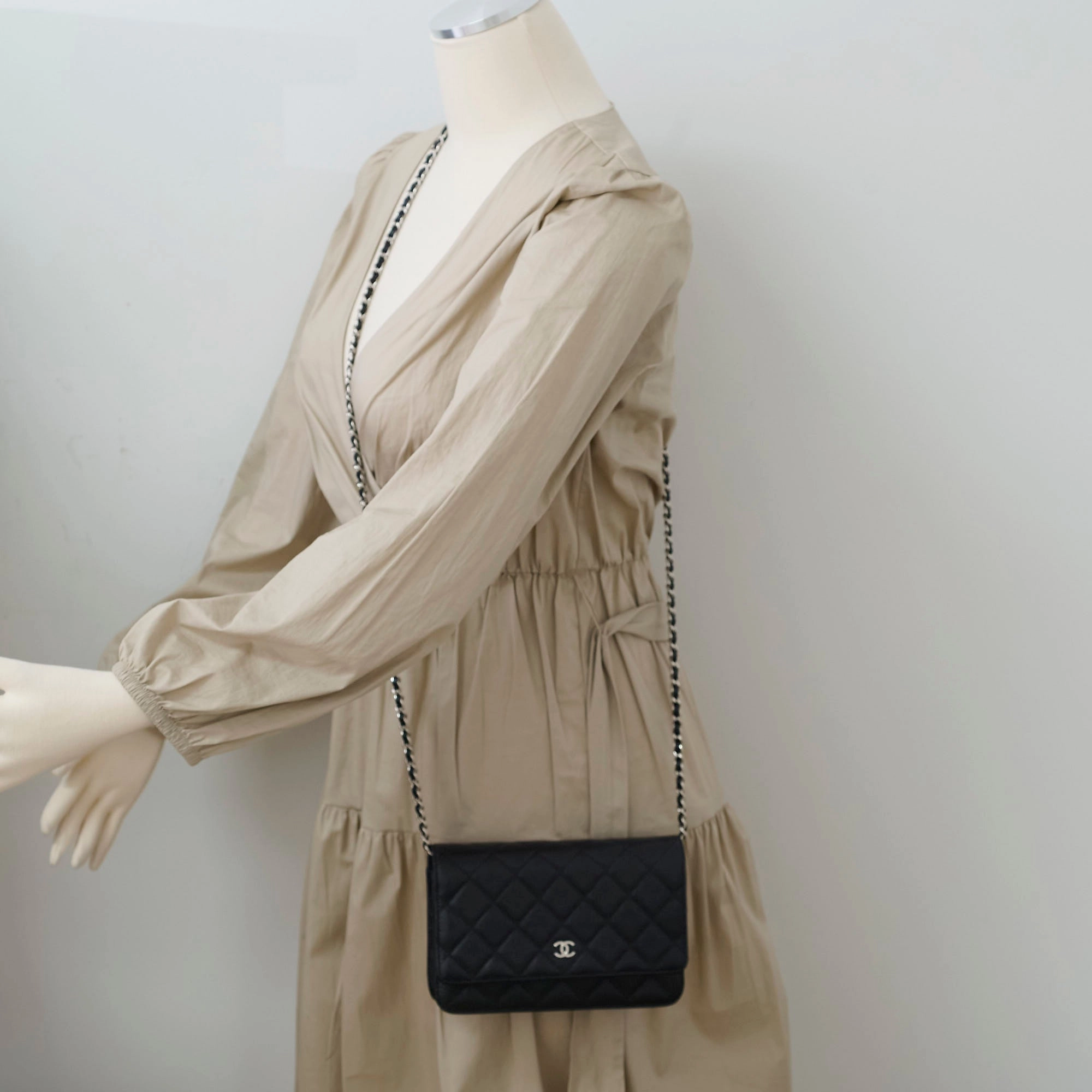 Chanel Wallet On Chain WOC Caviar Black
