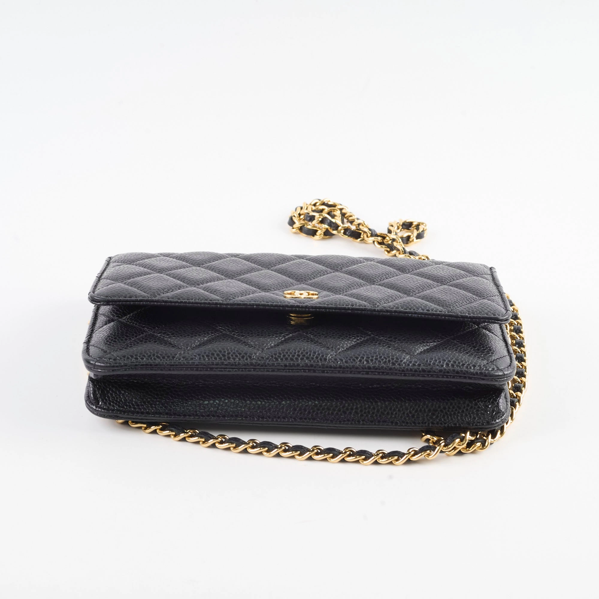 Chanel Wallet On Chain WOC Caviar Black