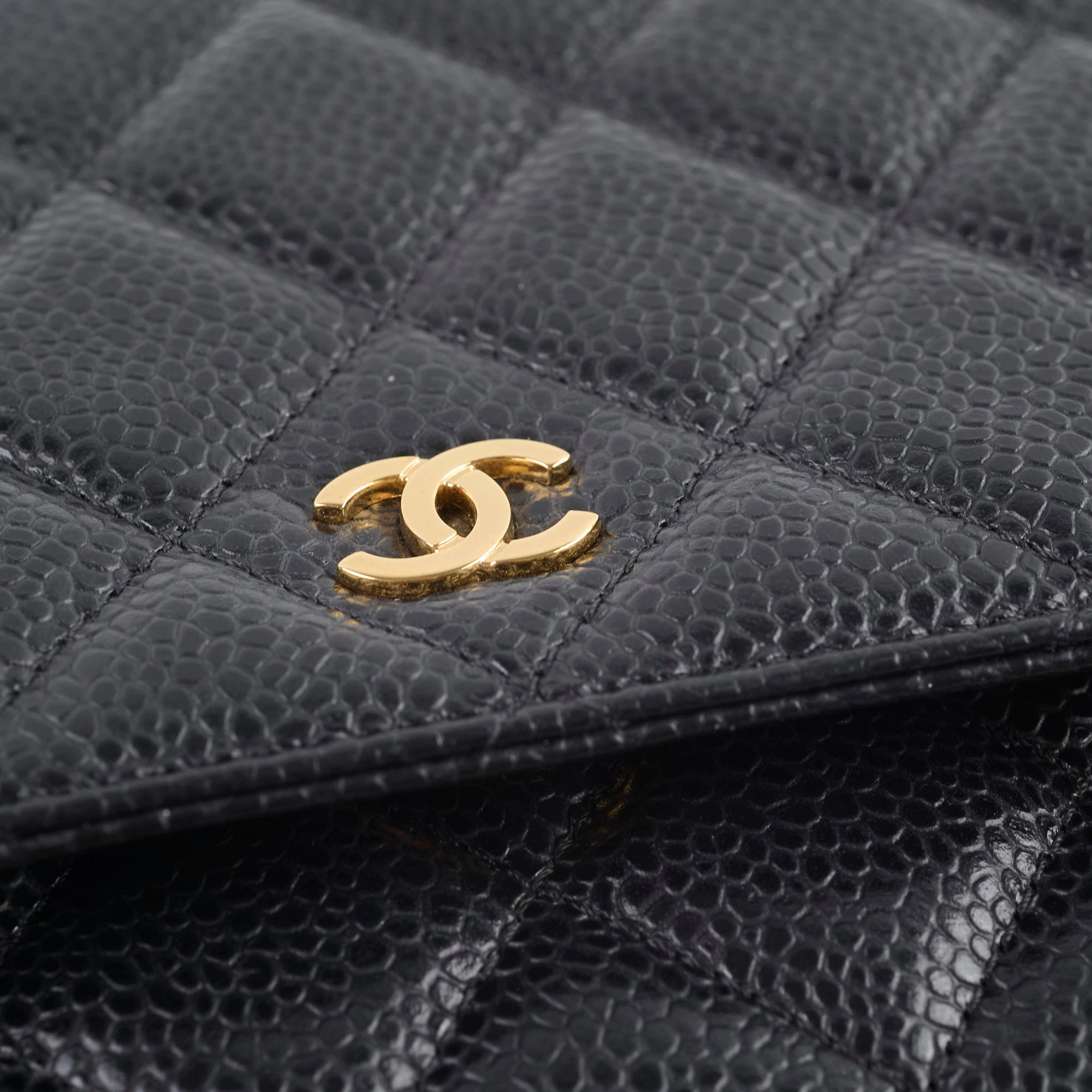 Chanel Wallet On Chain WOC Caviar Black