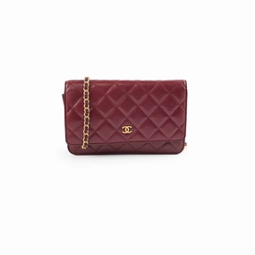 Chanel Wallet On Chain WOC Caviar Burgundy