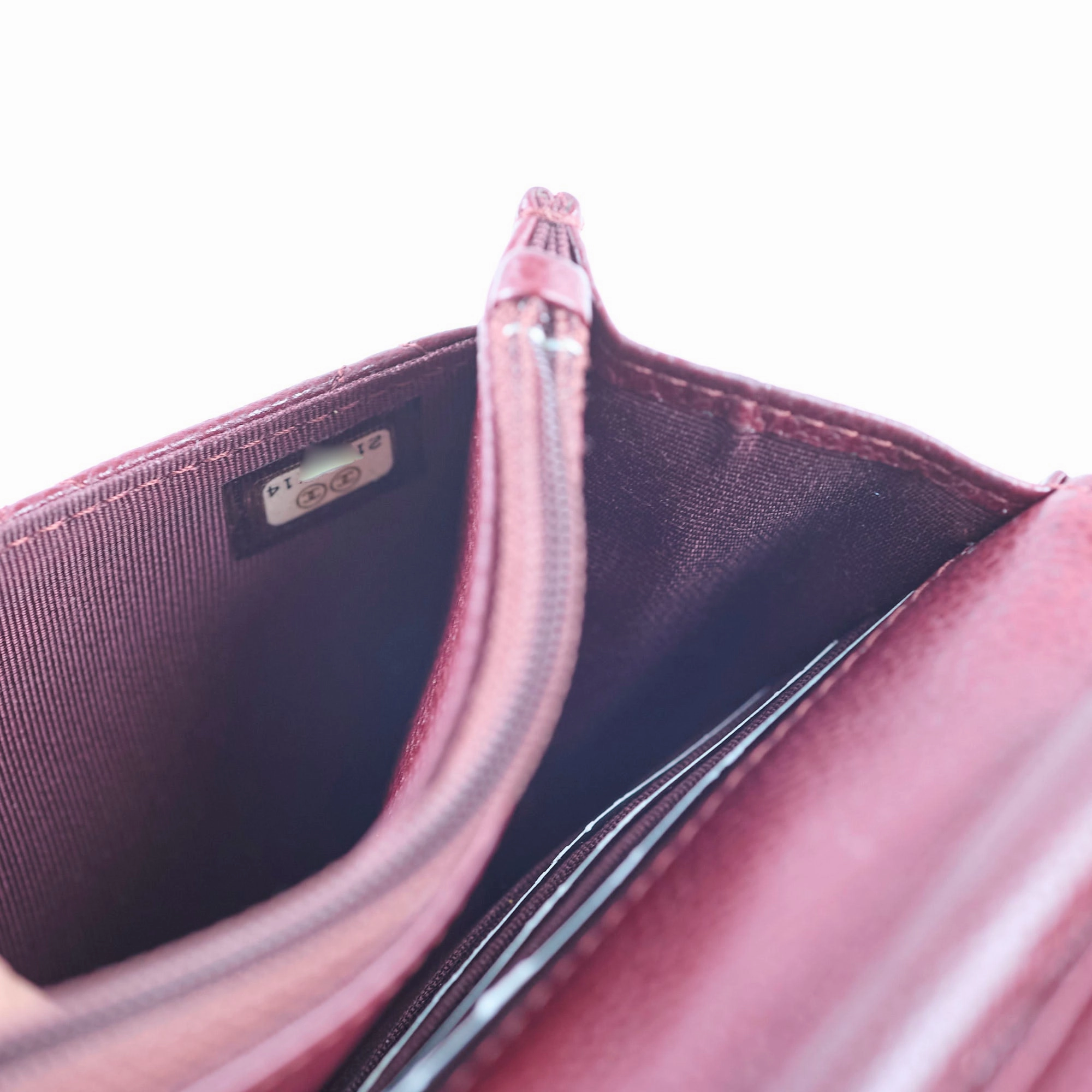 Chanel Wallet On Chain WOC Caviar Burgundy