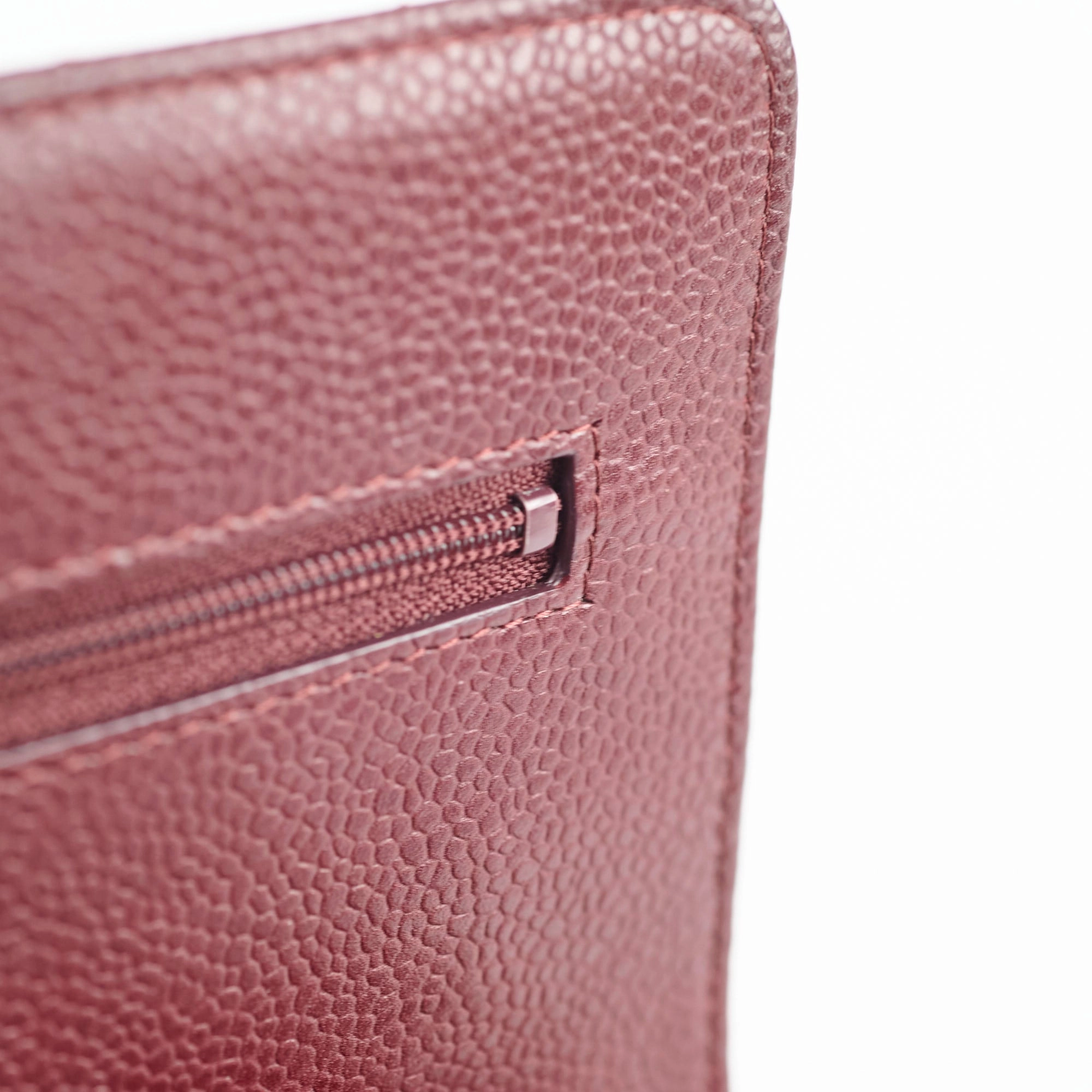 Chanel Wallet On Chain WOC Caviar Burgundy