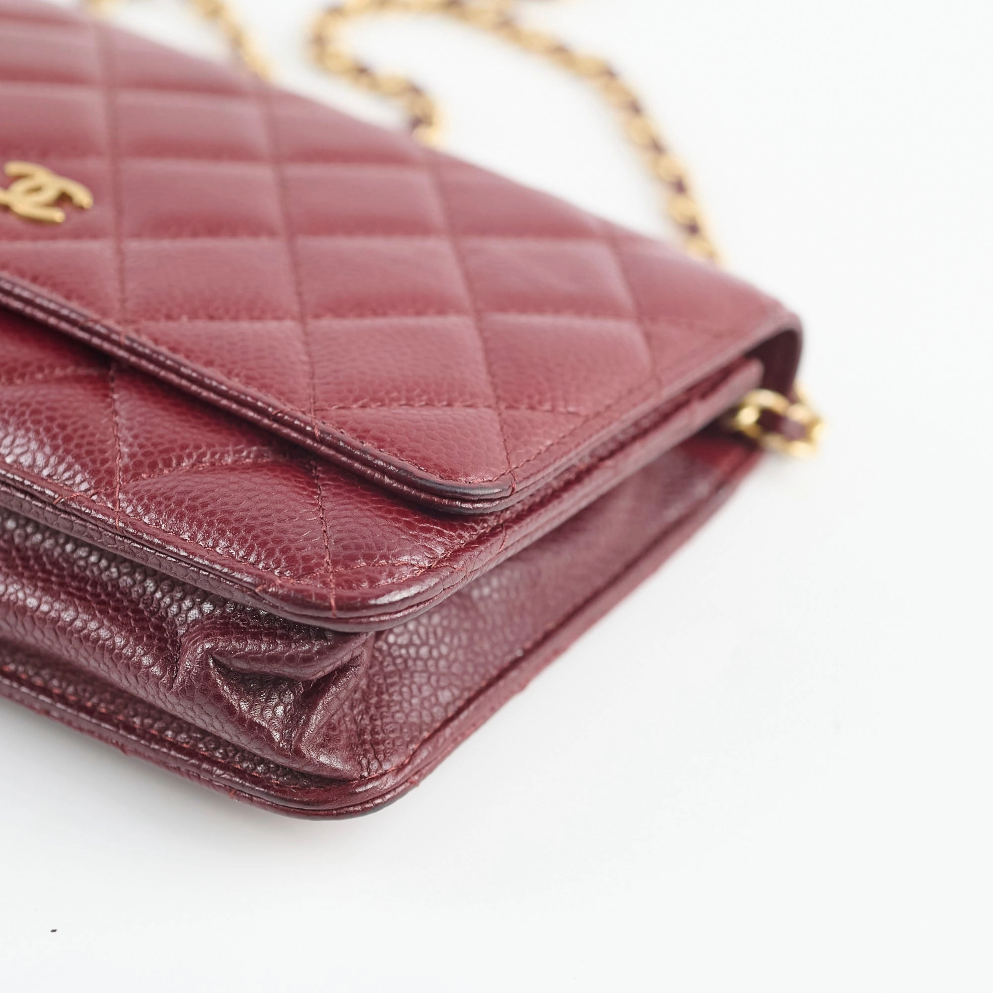 Chanel Wallet On Chain WOC Caviar Burgundy