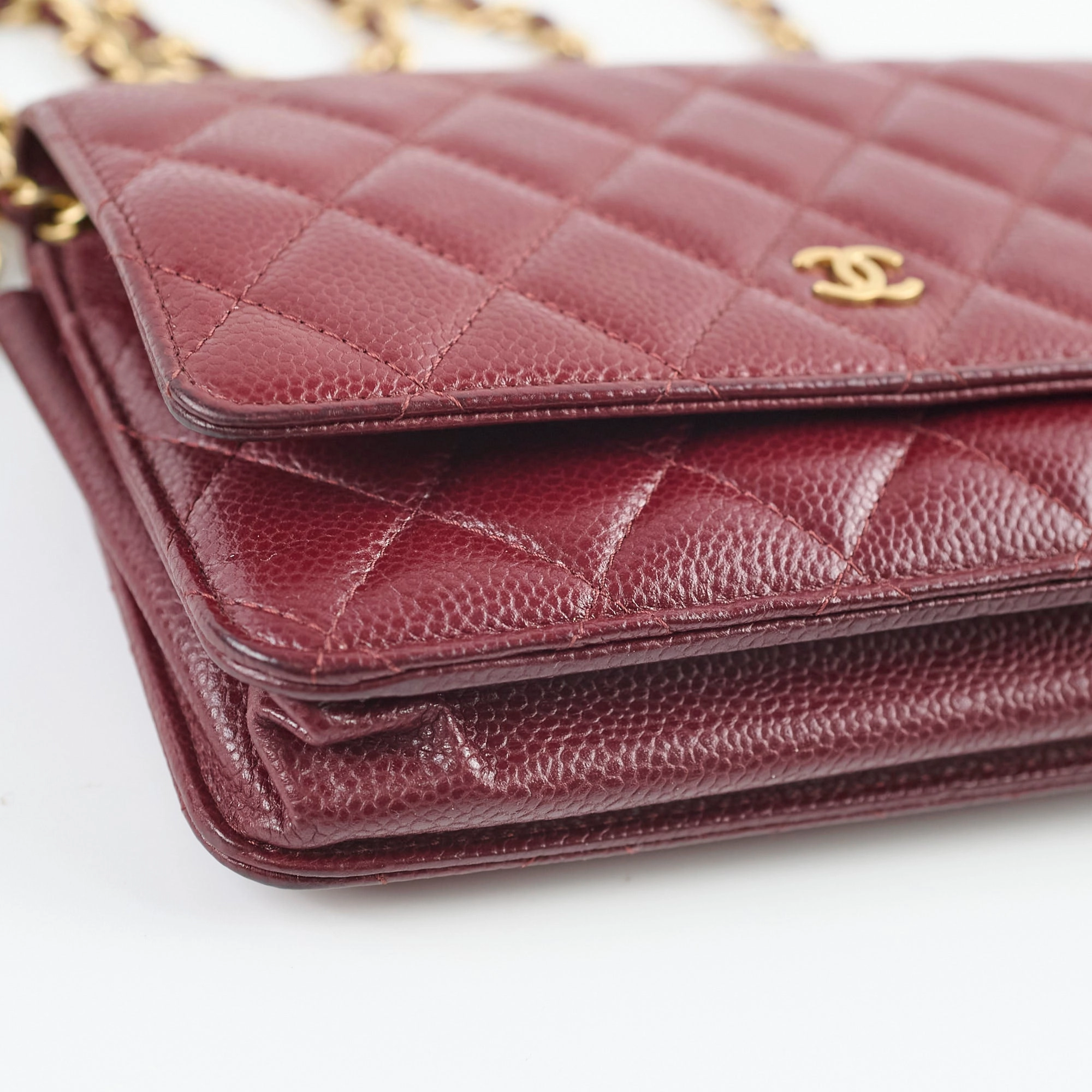 Chanel Wallet On Chain WOC Caviar Burgundy