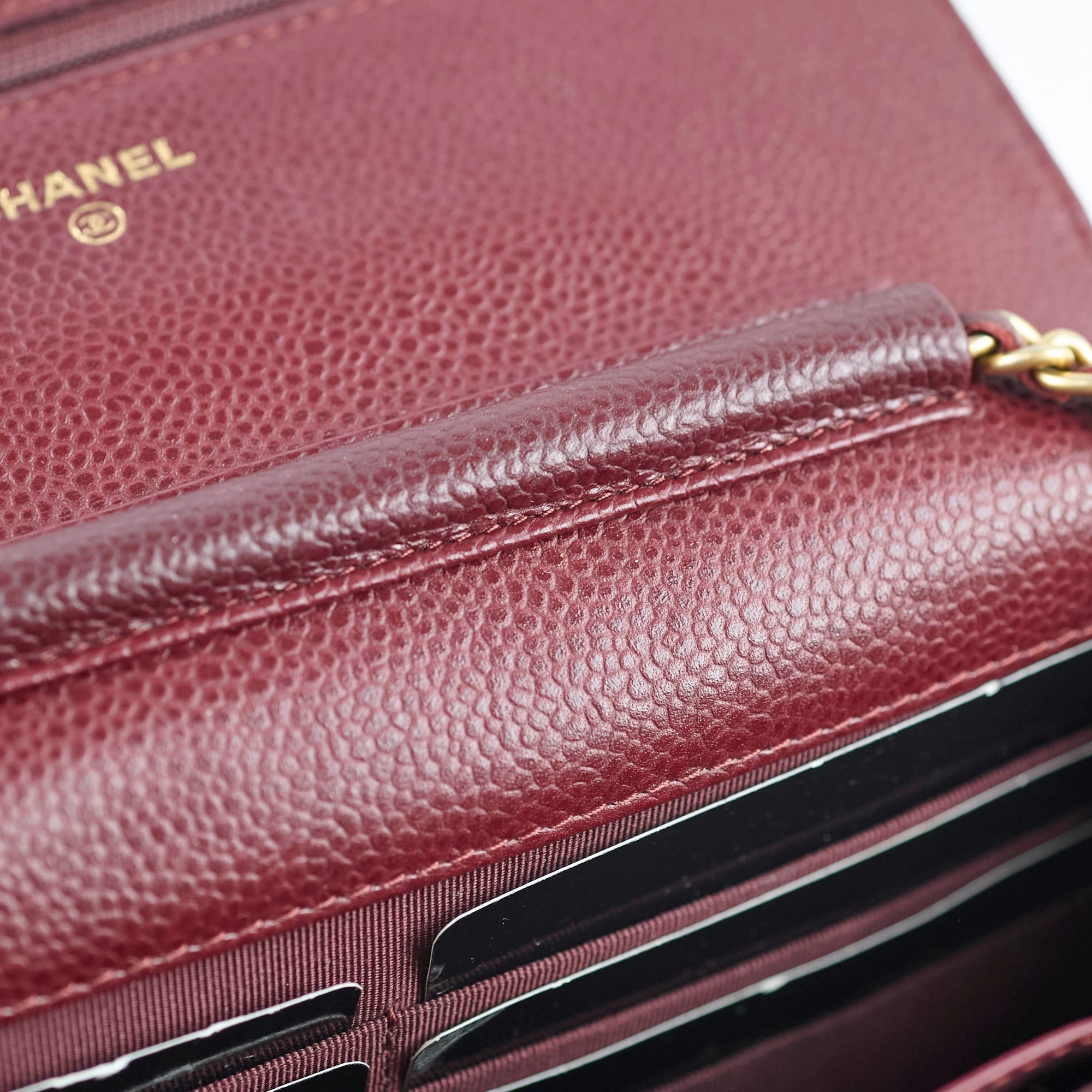 Chanel Wallet On Chain WOC Caviar Burgundy