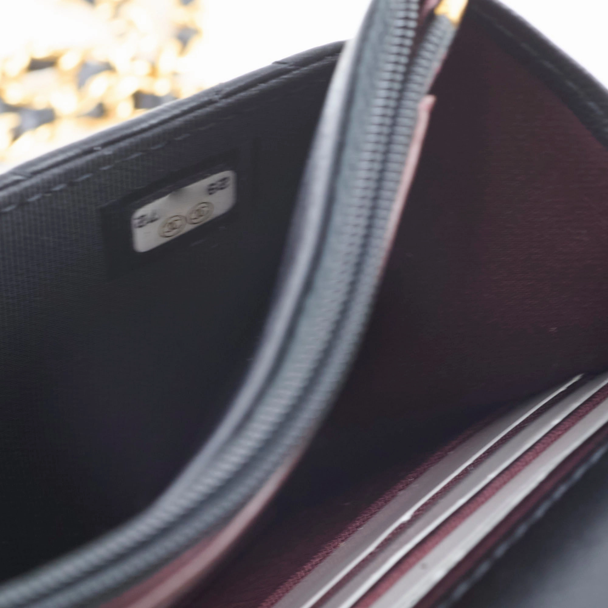 Chanel Wallet On Chain WOC Lambskin Black GHW
