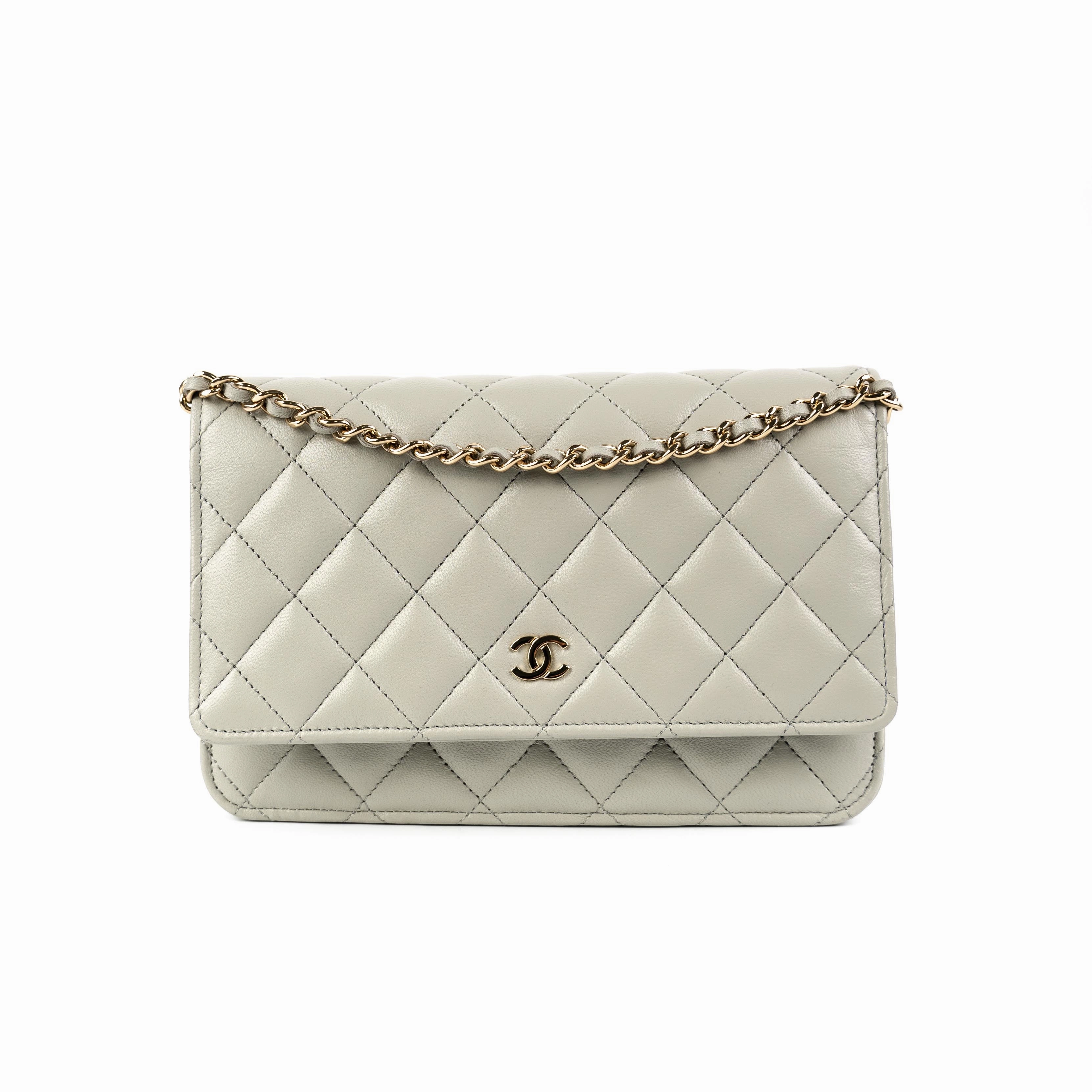 Chanel Wallet on Chain WOC Lambskin Grey (Microchipped)
