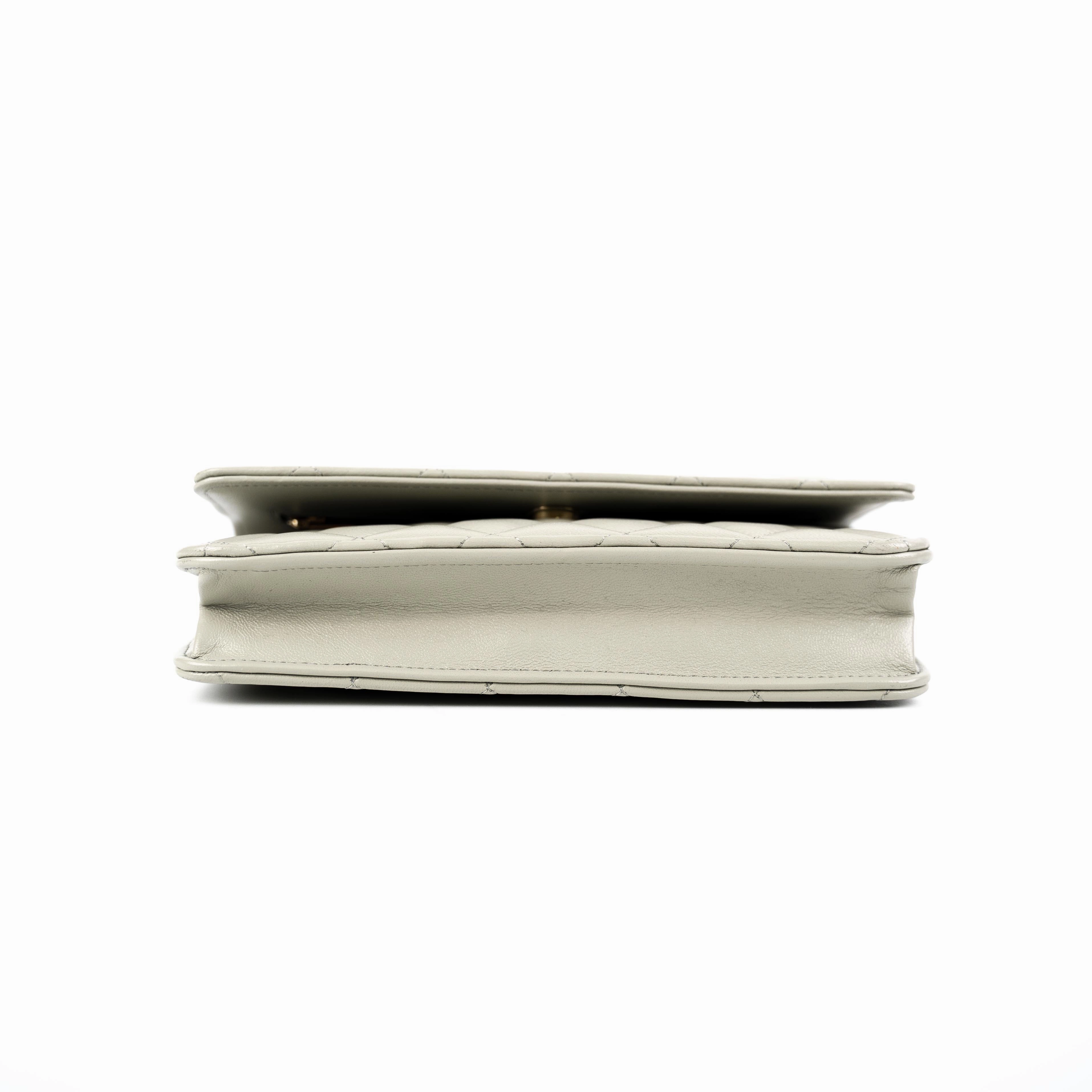 Chanel Wallet on Chain WOC Lambskin Grey (Microchipped)
