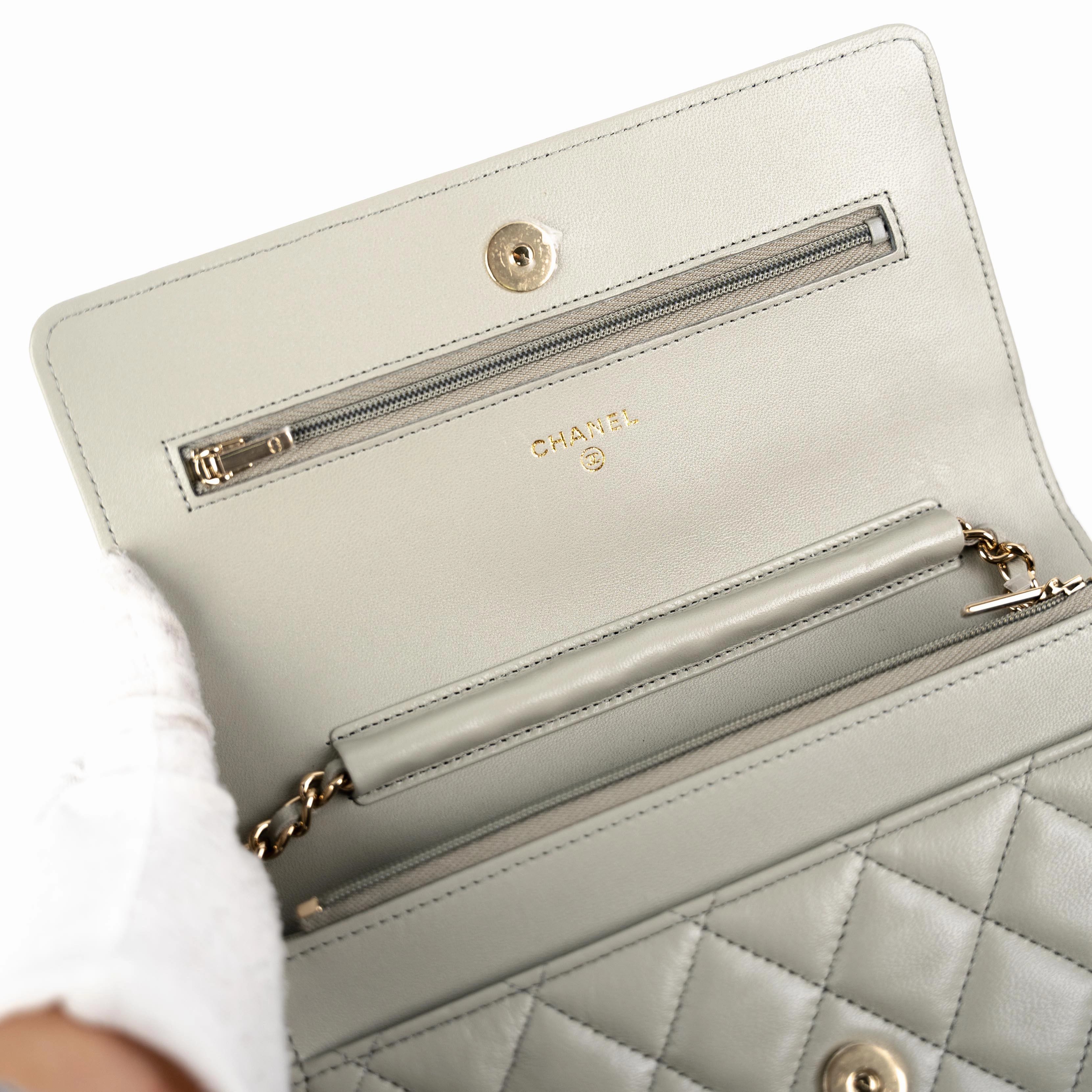 Chanel Wallet on Chain WOC Lambskin Grey (Microchipped)