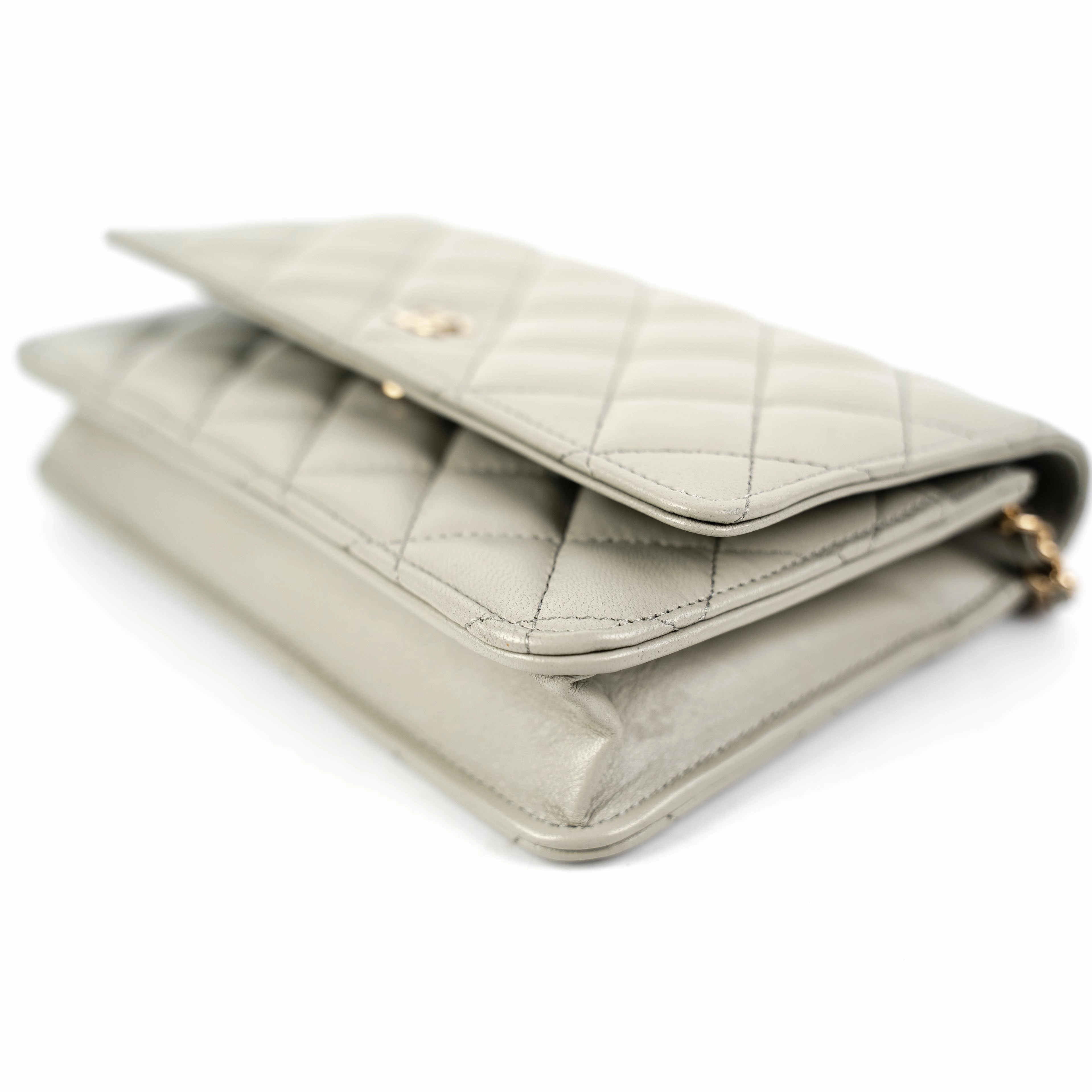 Chanel Wallet on Chain WOC Lambskin Grey (Microchipped)