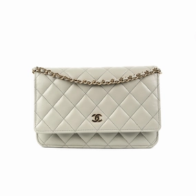 Chanel Wallet on Chain WOC Lambskin Grey (Microchipped)