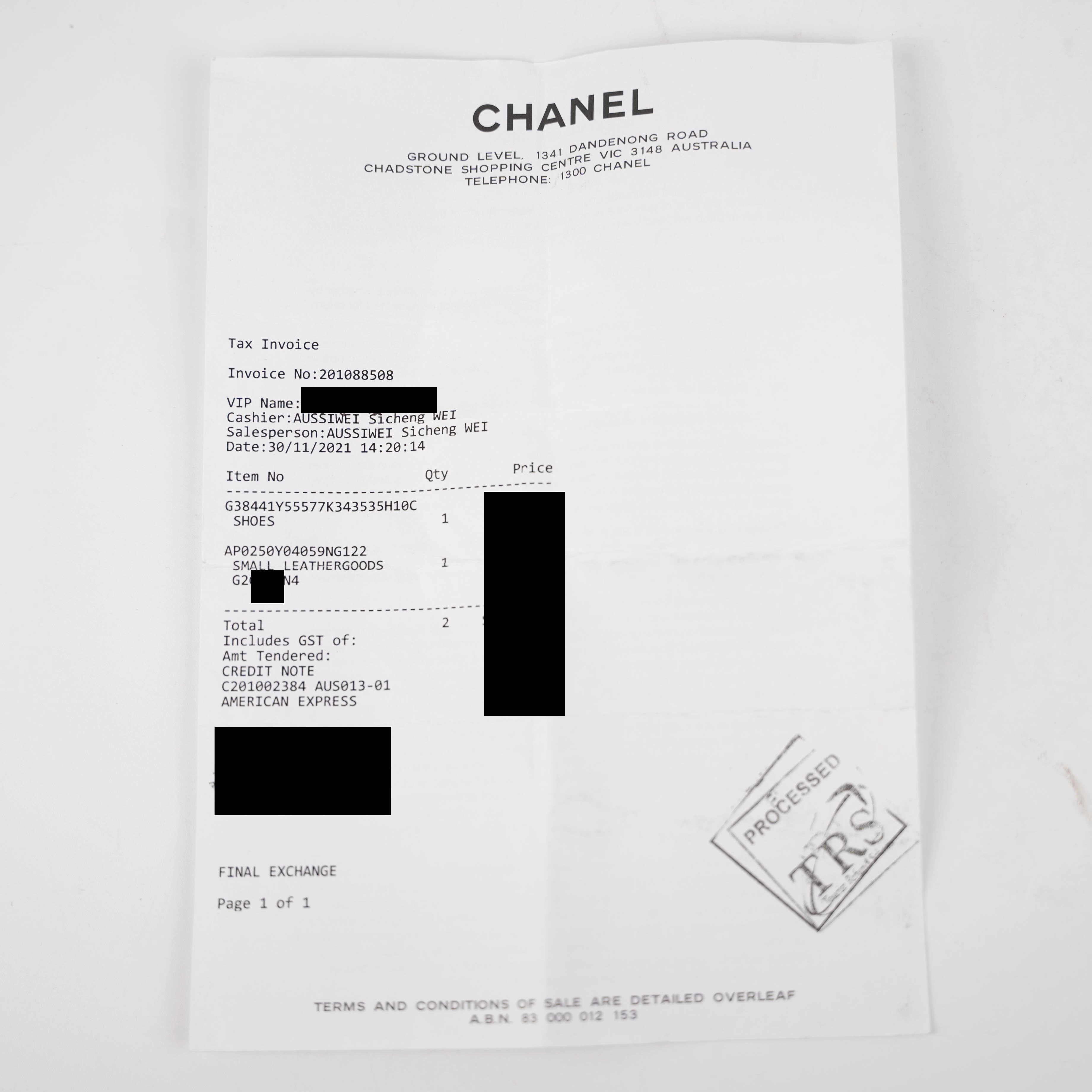Chanel Wallet on Chain WOC Lambskin Grey (Microchipped)