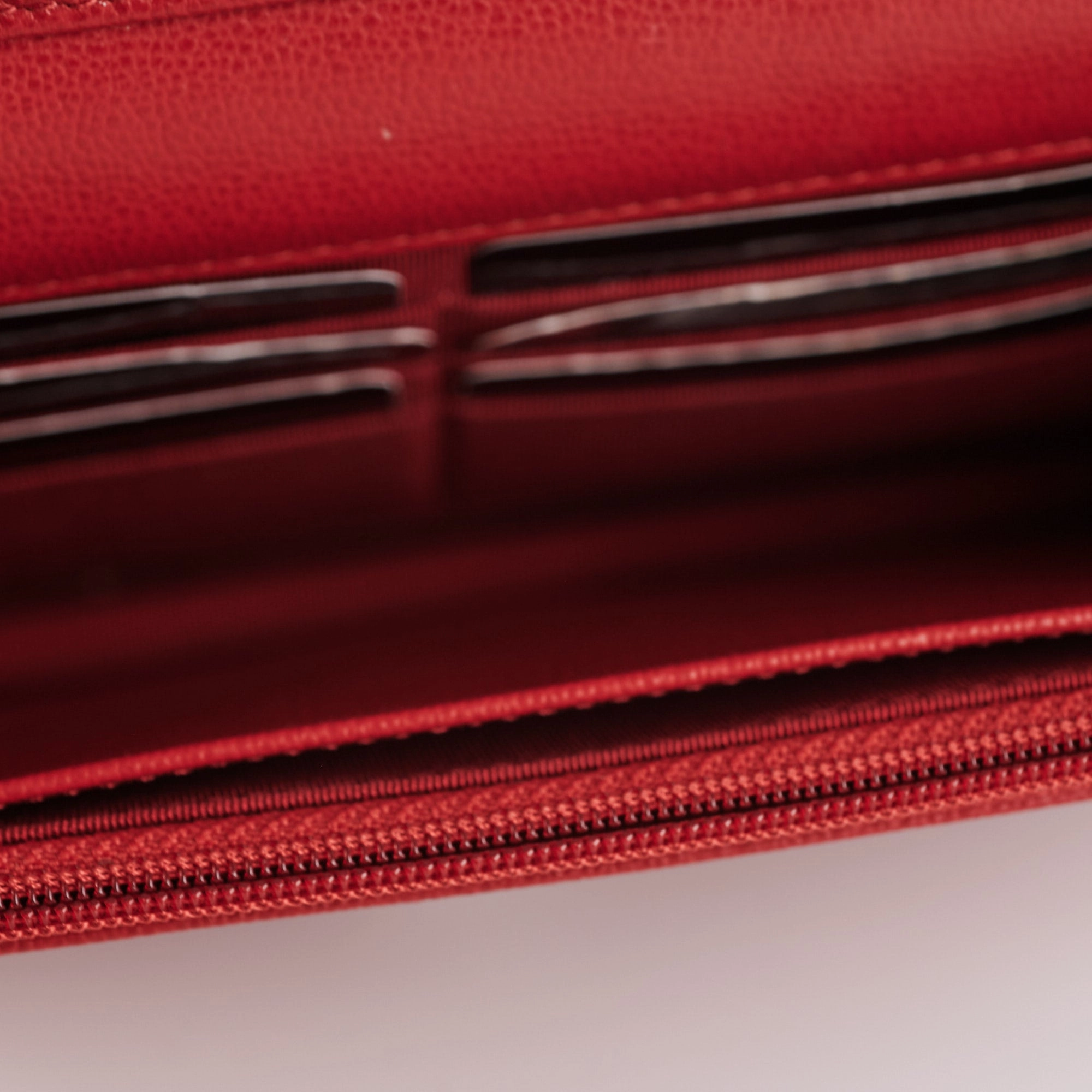 Chanel Wallet On Chain (WOC) Red