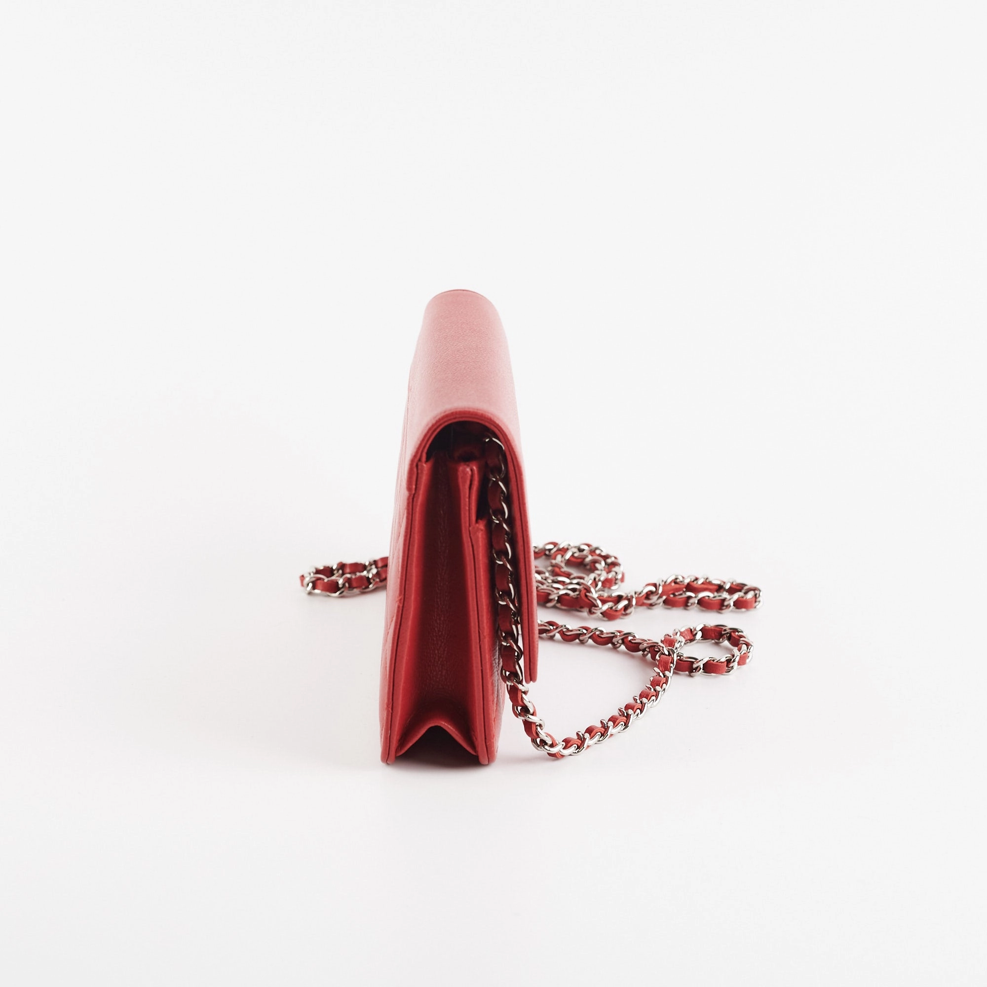 Chanel Wallet On Chain (WOC) Red