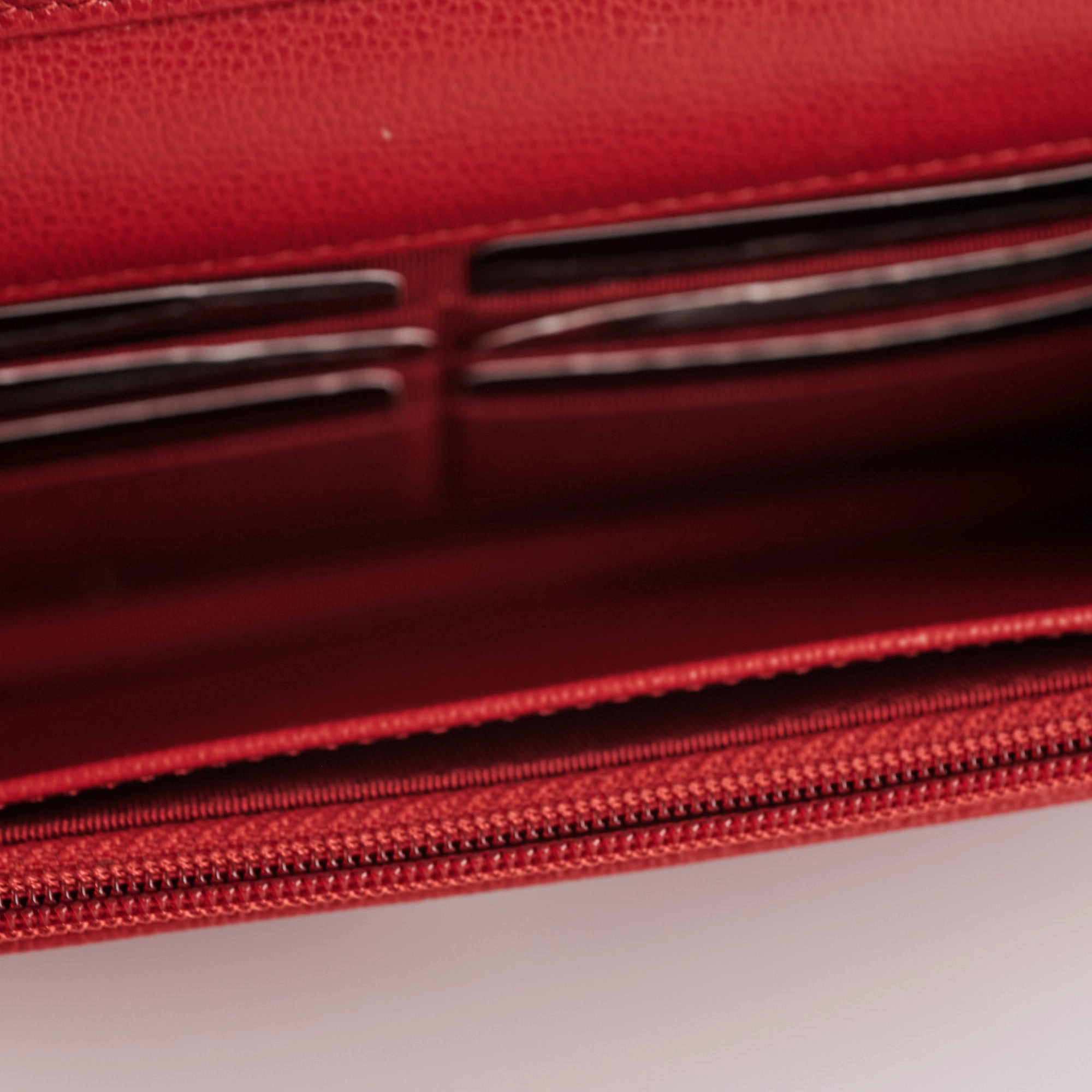 Chanel Wallet On Chain (WOC) Red