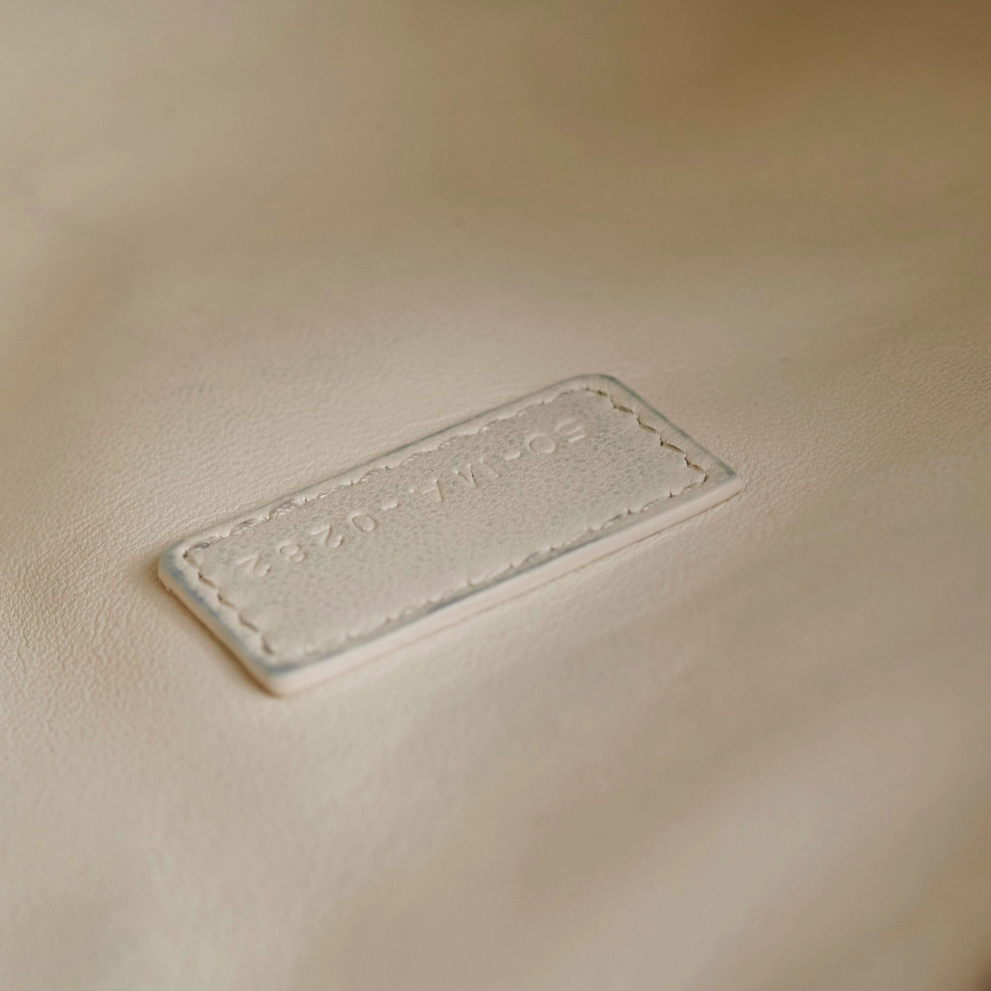 Christian Dior Calskin Macrocannage Medium Travel Nomad Pouch Cream