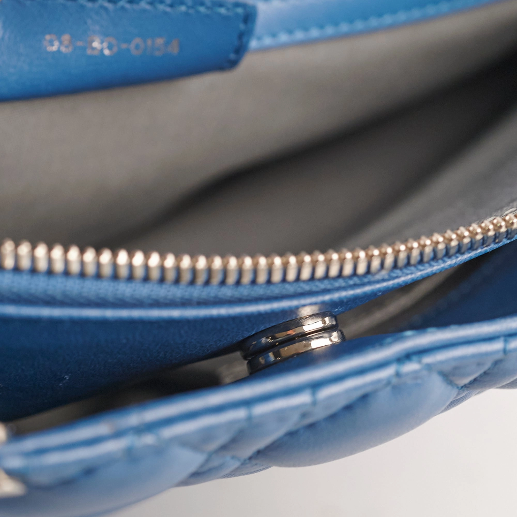 Christian Dior Cannage Leather Shopping Tote Blue