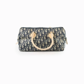 Christian Dior Canvas Trotter Bag Blue