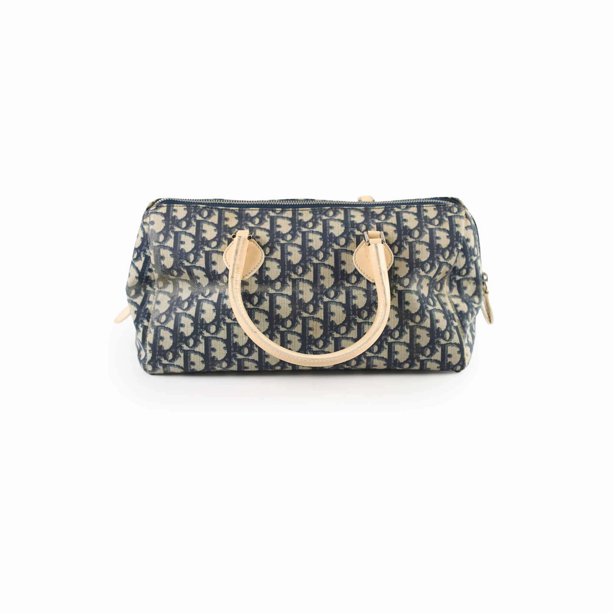 Christian Dior Canvas Trotter Bag Blue