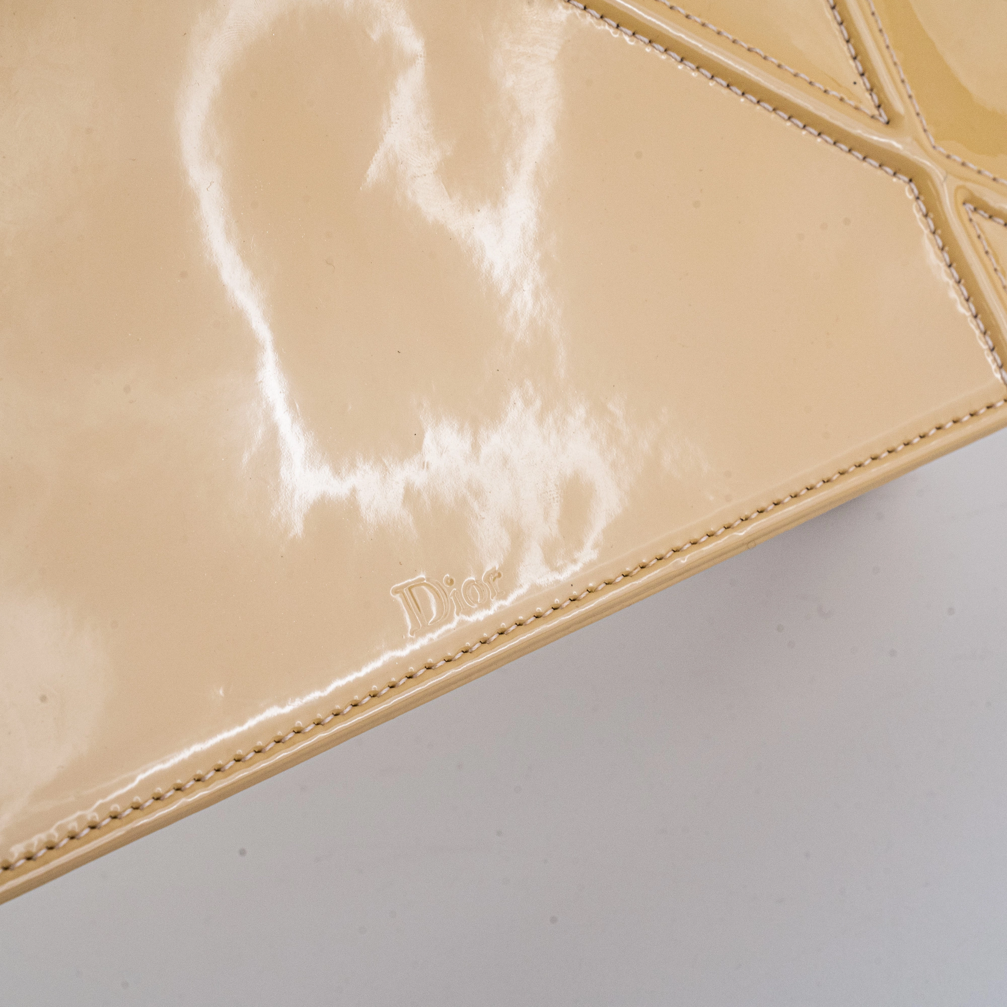 Christian Dior Diorama Medium Patent Shoulder Bag Yellow