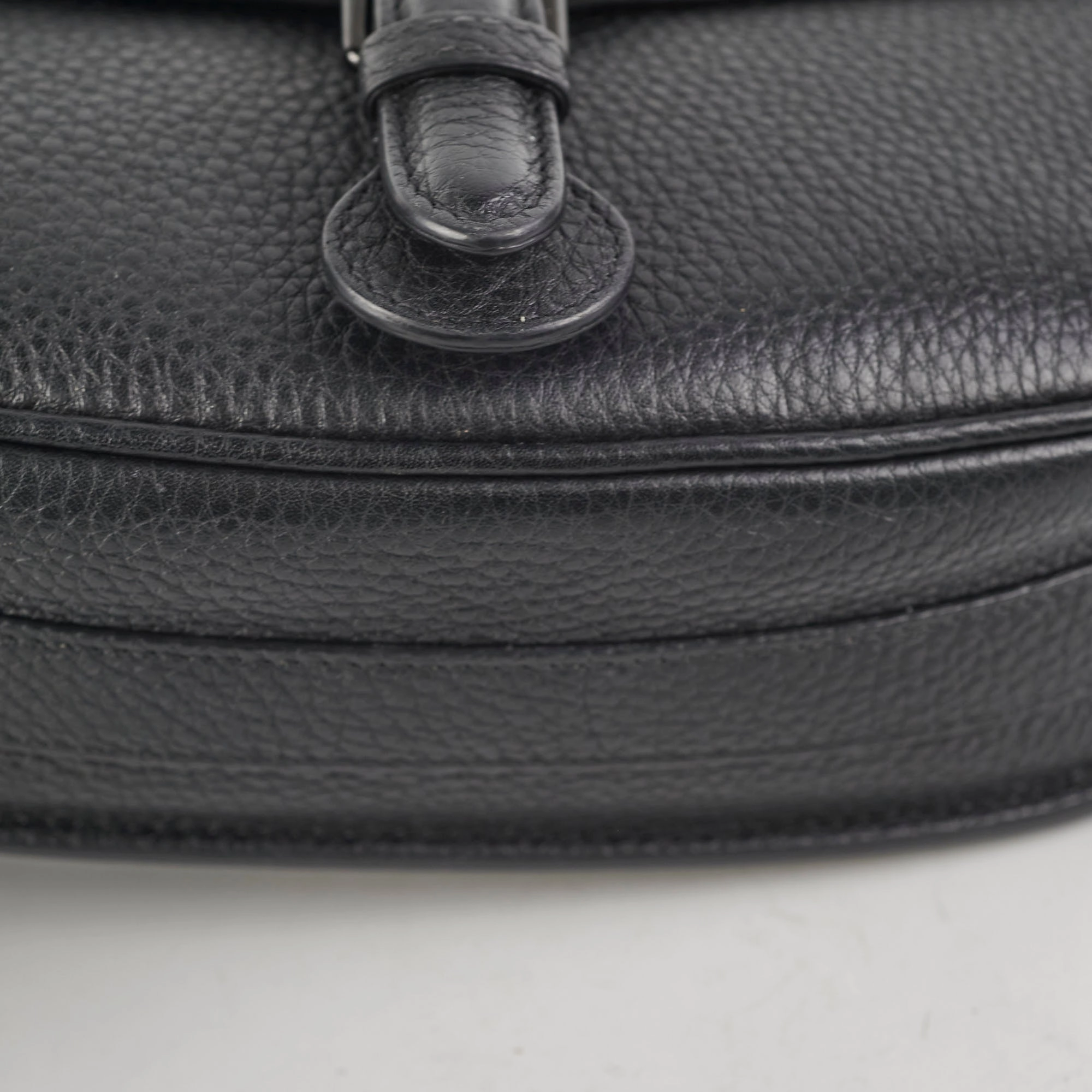Christian Dior Grained Calfskin Medium Bobby Flap Black